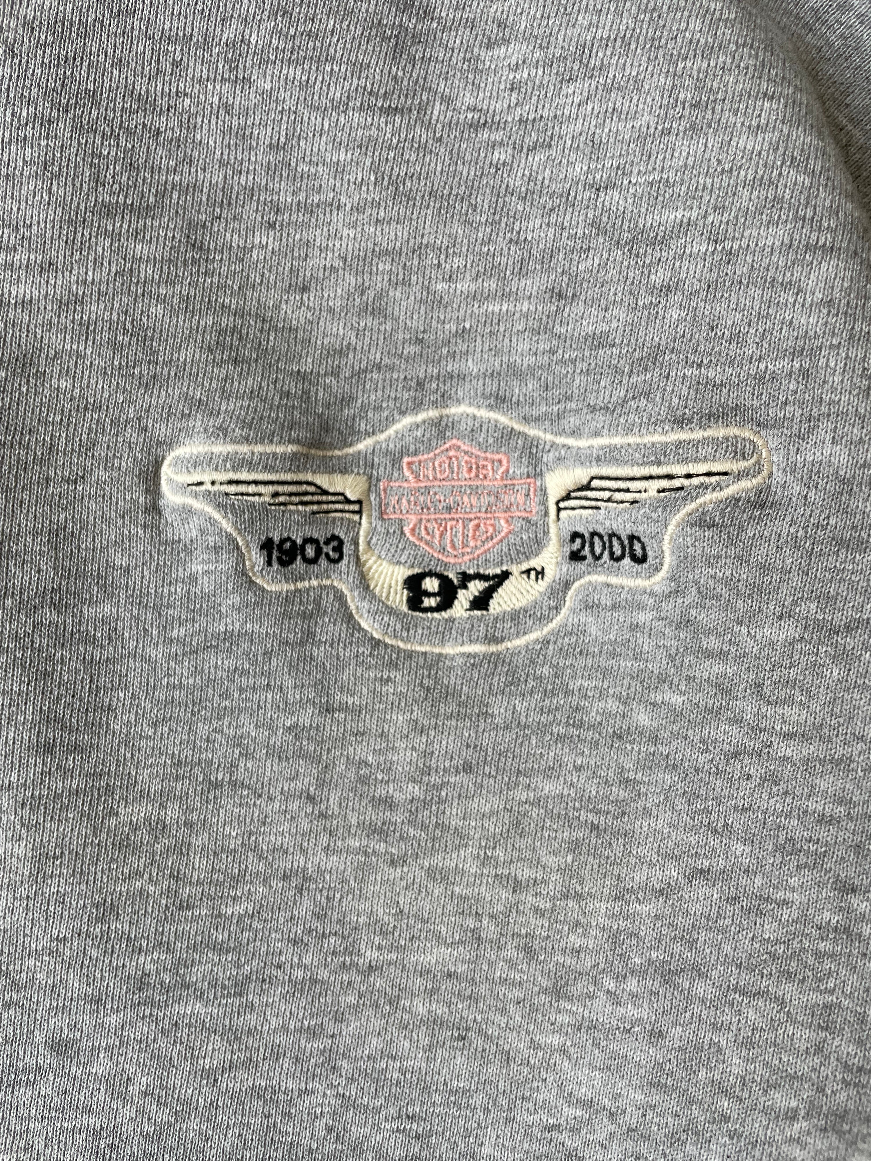 2000 Harley Davidson Quarter Zip Sweatshirt - XL