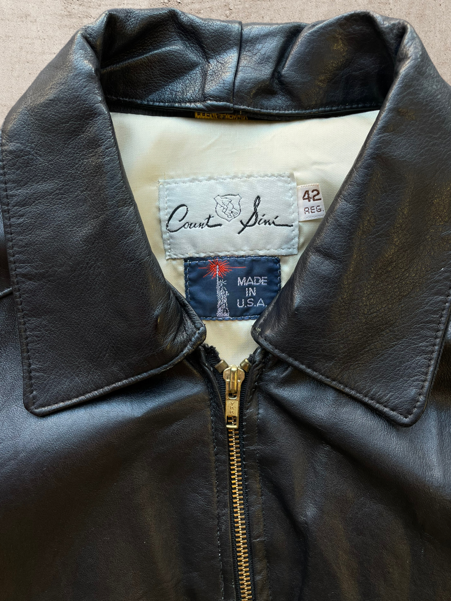 80s Count Sini Lambskin Leather Jacket - Large