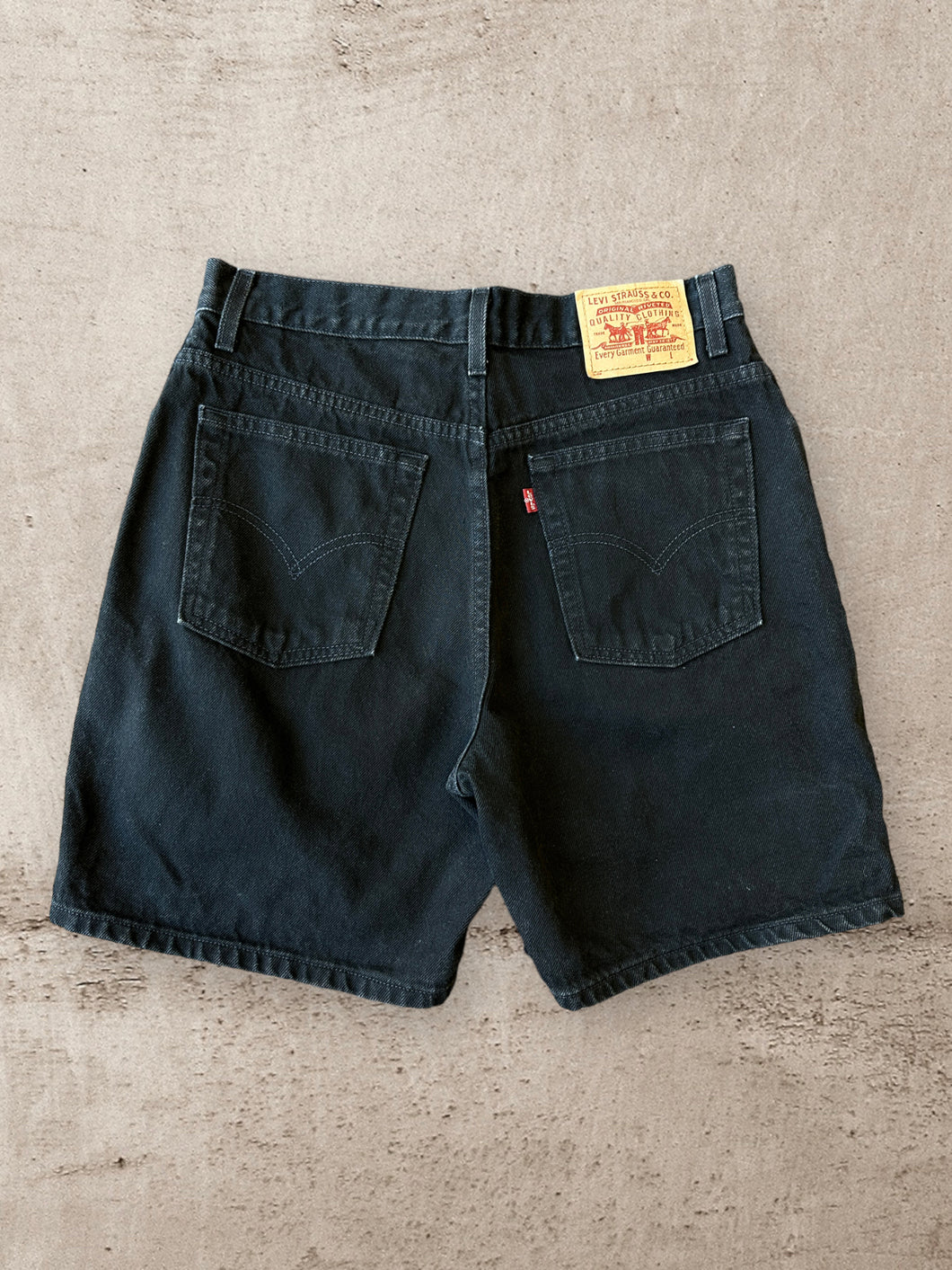 90s Levi Black Jean Shorts - 32”