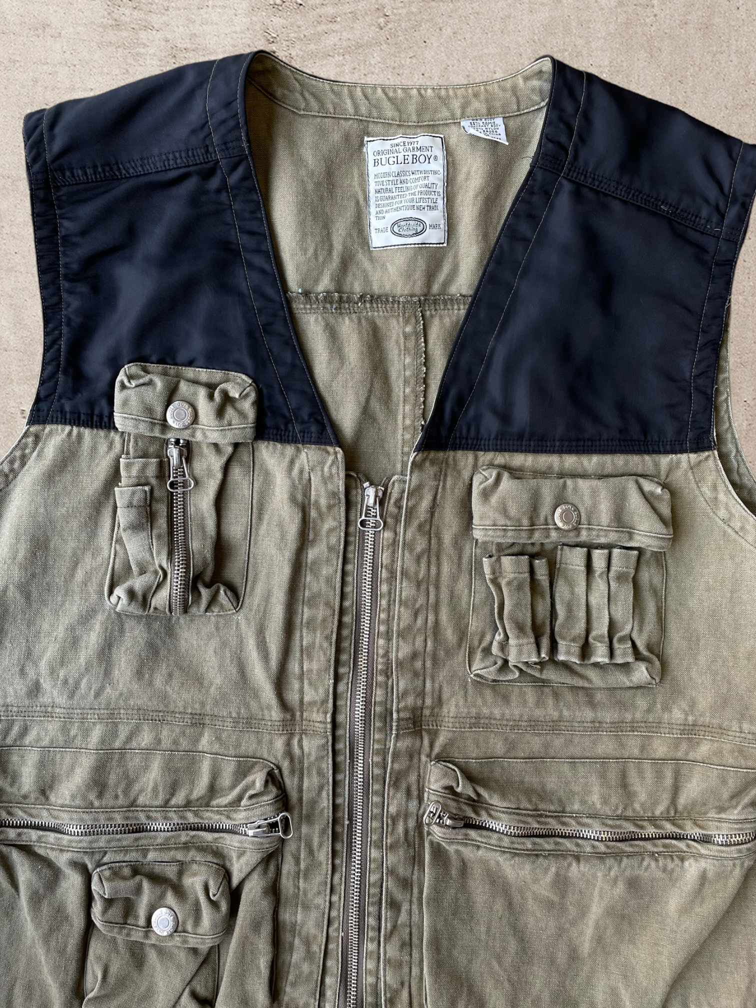 90s Bugle Boy Utility Vest - Large/X-Large