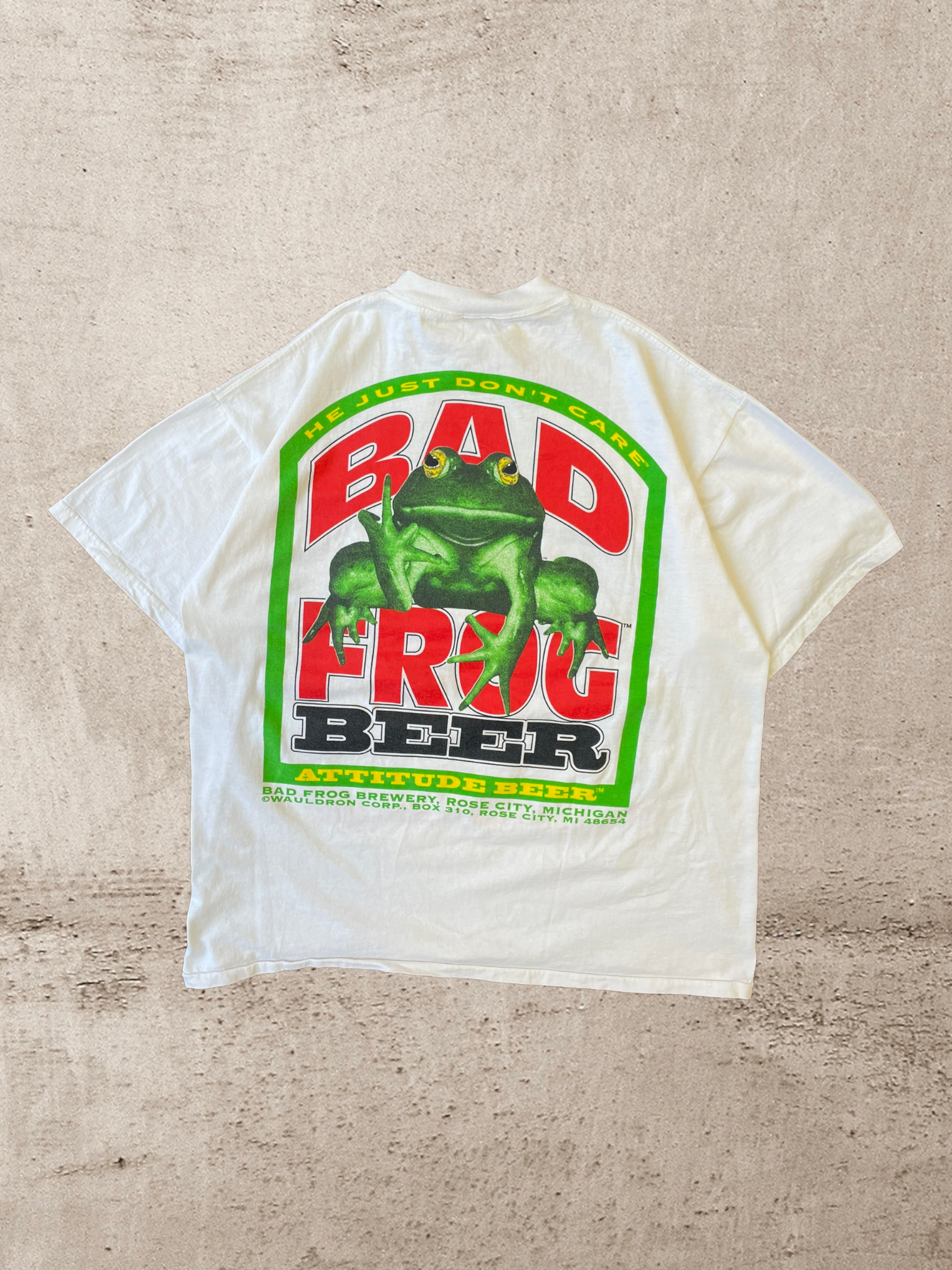 90s Bad Frog Beer T-Shirt - XL