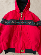 Load image into Gallery viewer, 90s Carhartt Aztec Hooded Jacket - Large
