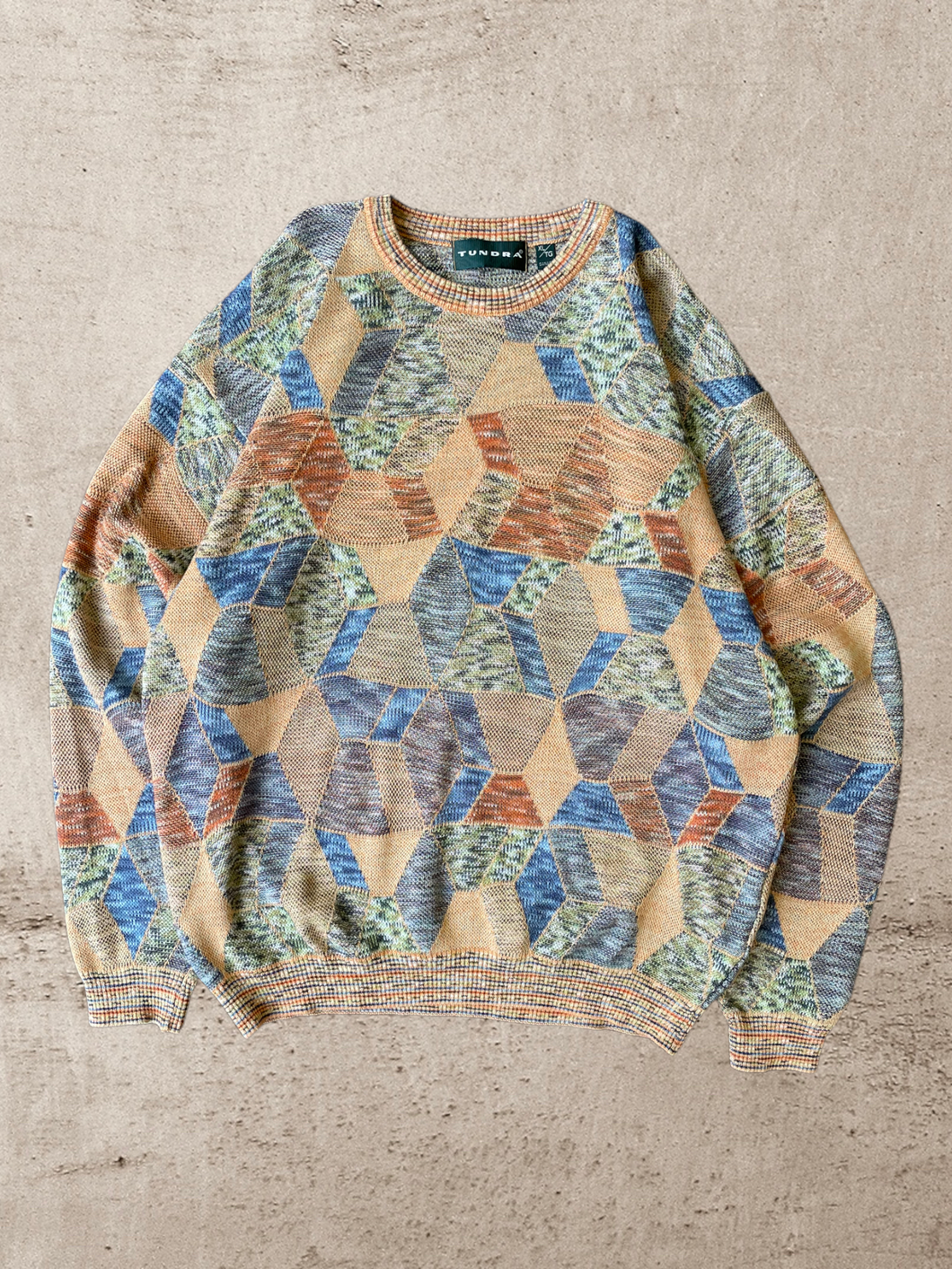 90s Multicolor Knit Tundra Sweater -X-Large