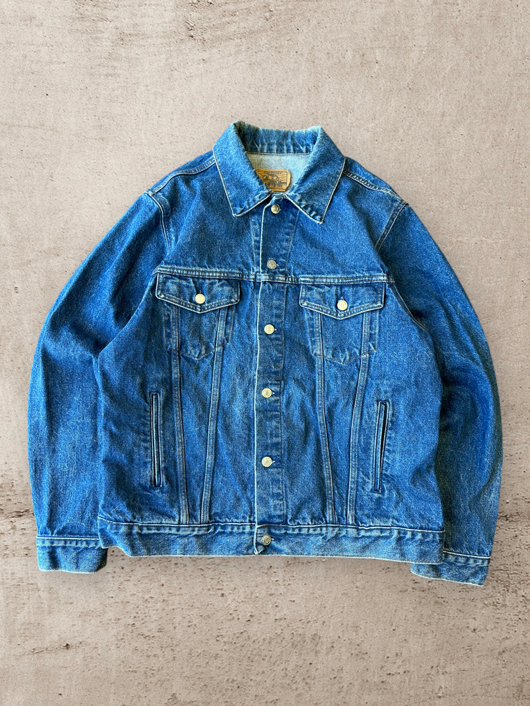 90s Medium Wash Denim Jacket - Large