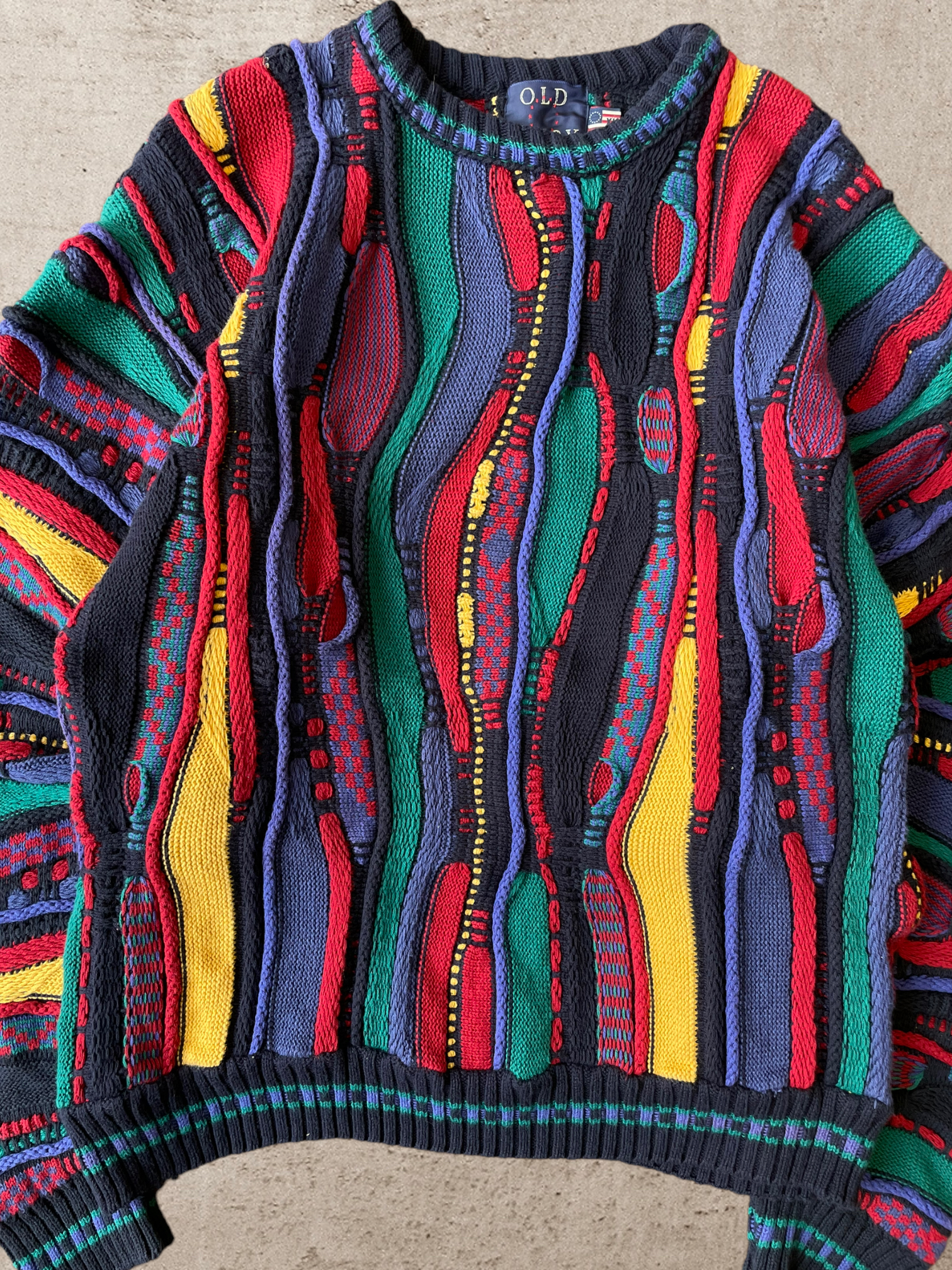 90s Multicolor Intricate Knit Sweater - X-Large