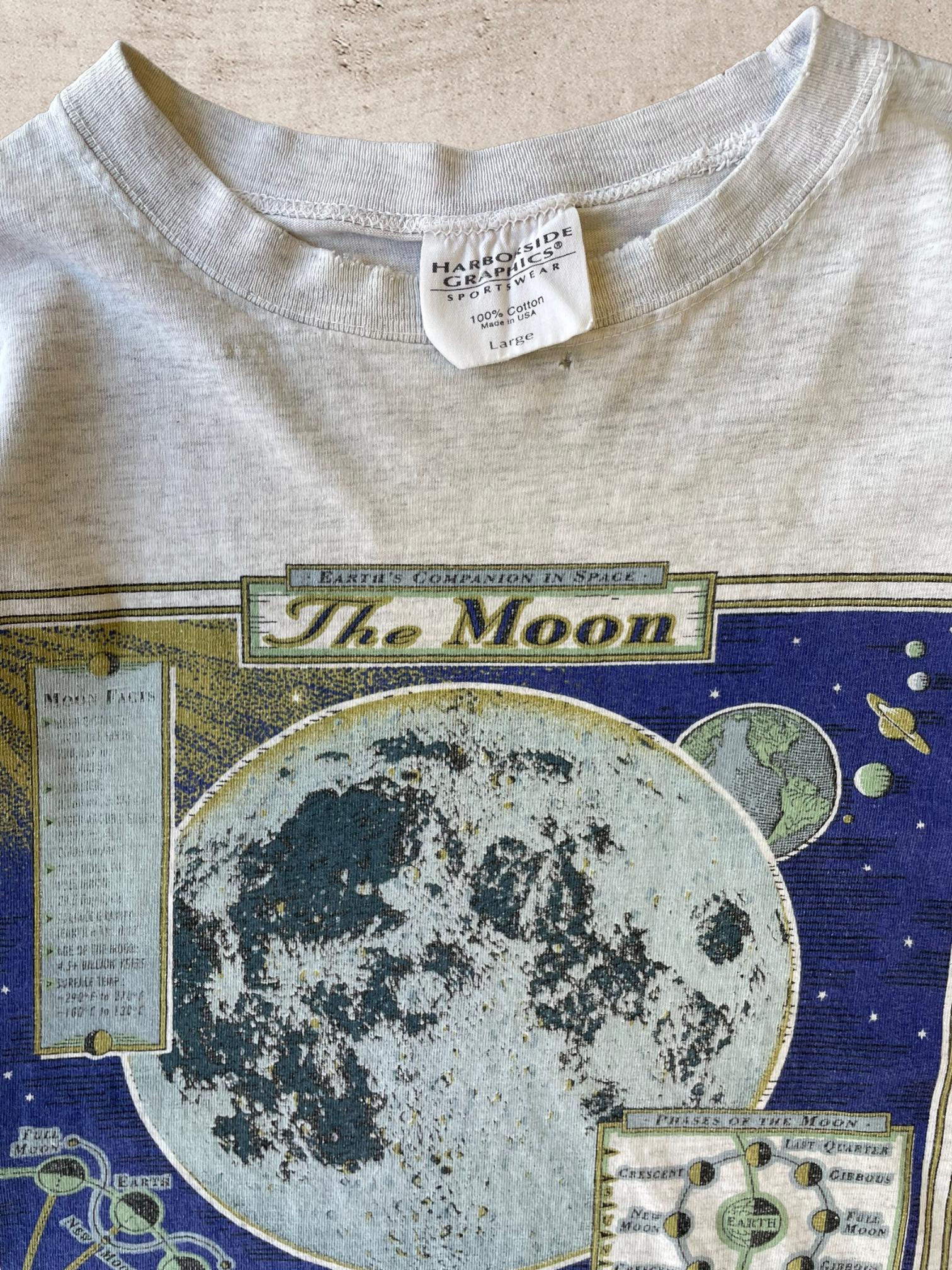 90s The Moon Long Sleeve T-Shirt - XL