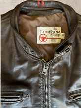 Load image into Gallery viewer, 70s Brown Leather Sears Jacket - XL
