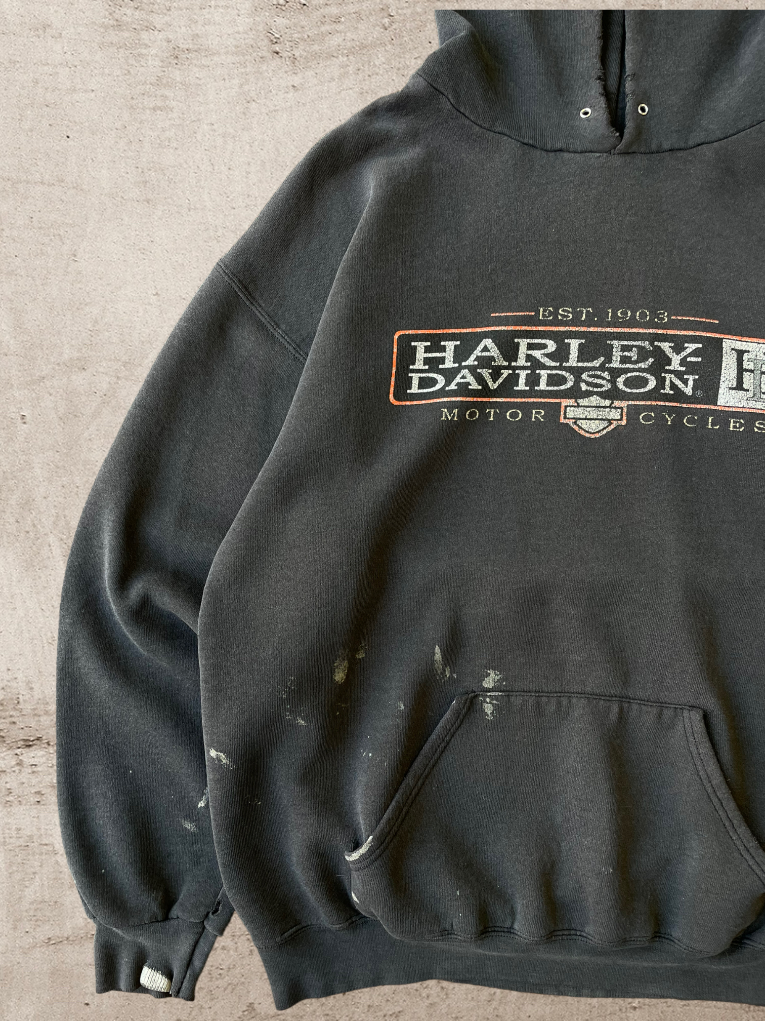 1997 Distressed Harley Davidson Sweatshirt - Large