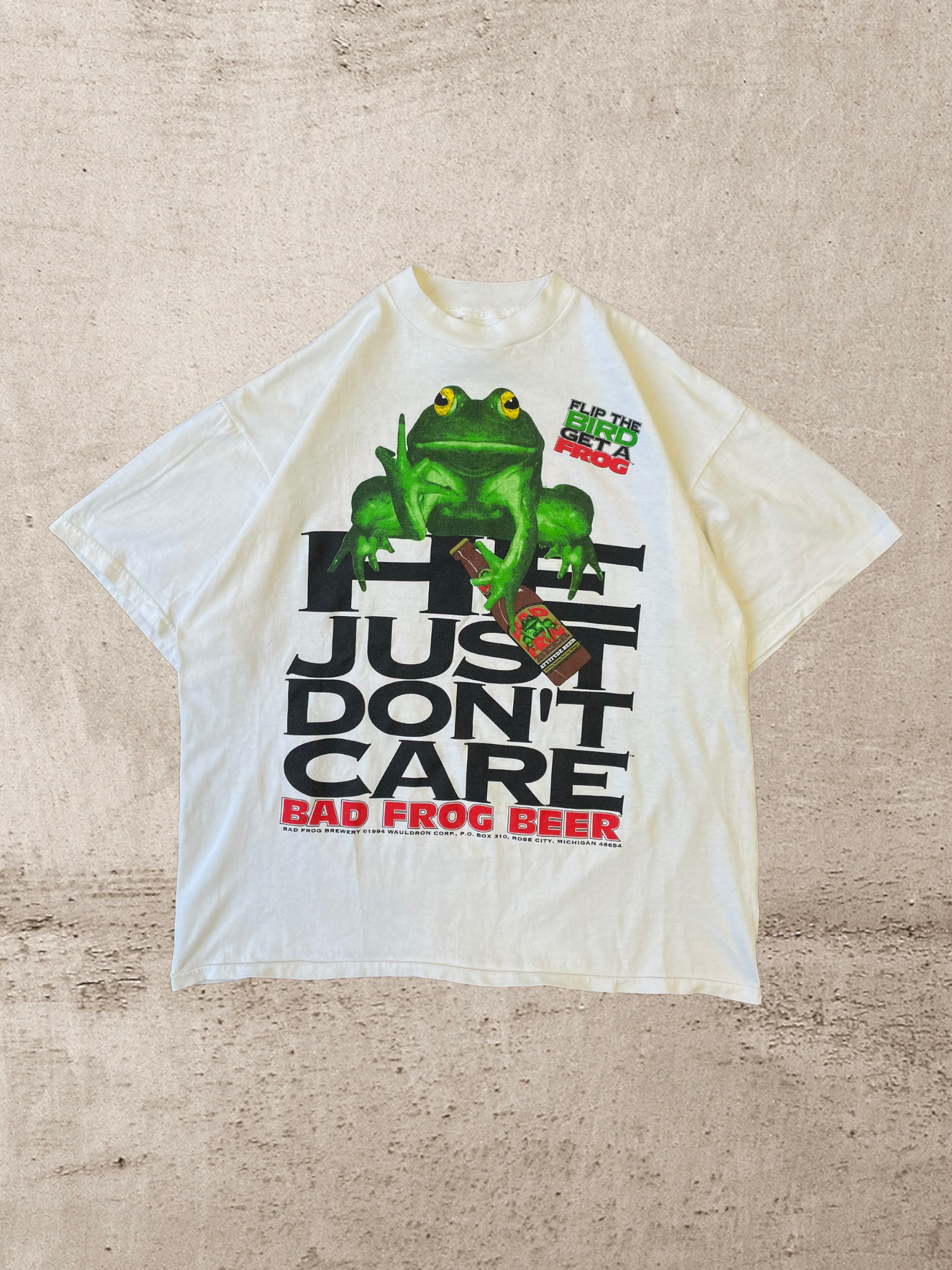 90s Bad Frog Beer T-Shirt - XL