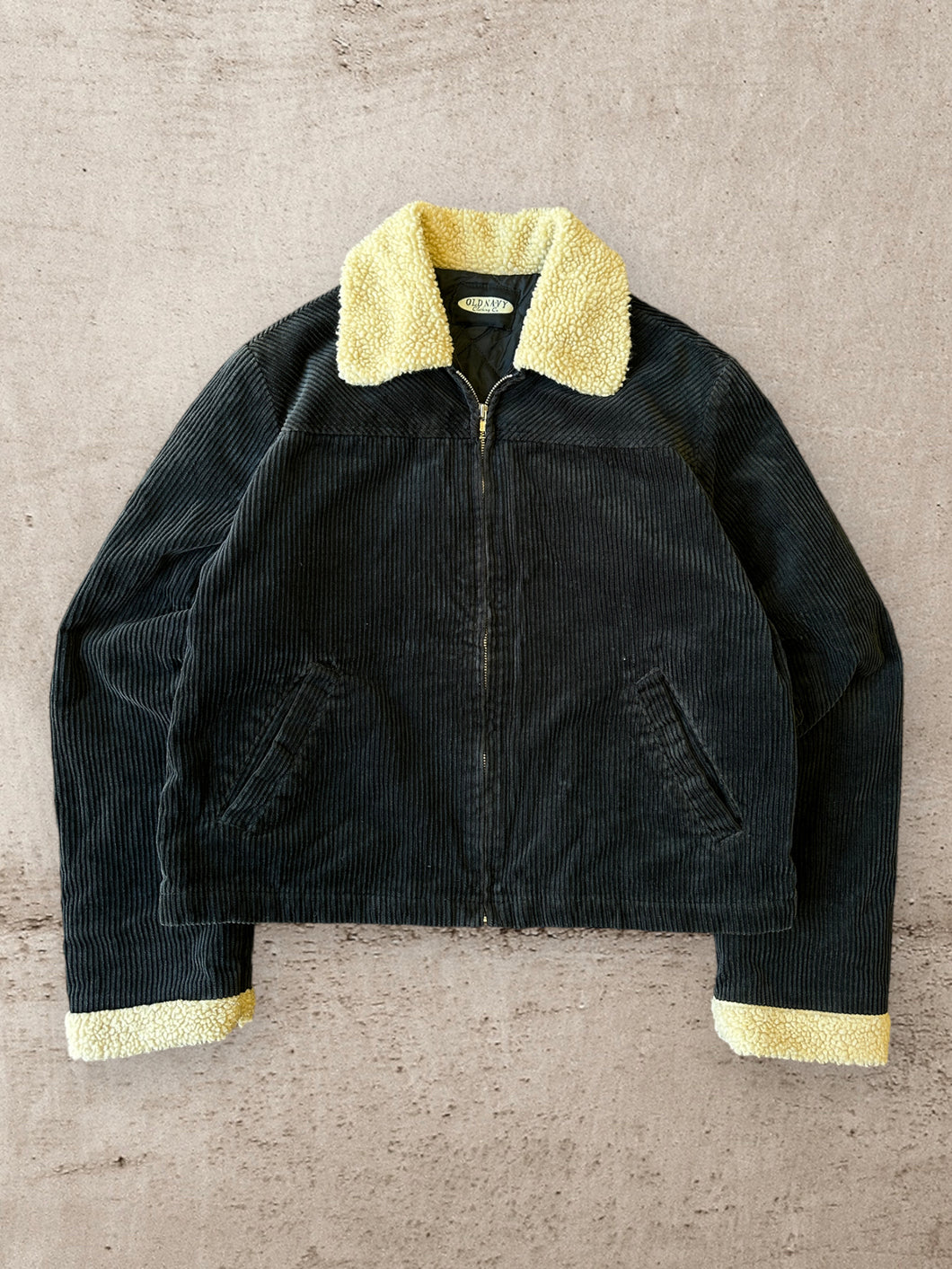Vintage Corduroy Fleece Collared Jacket - Large