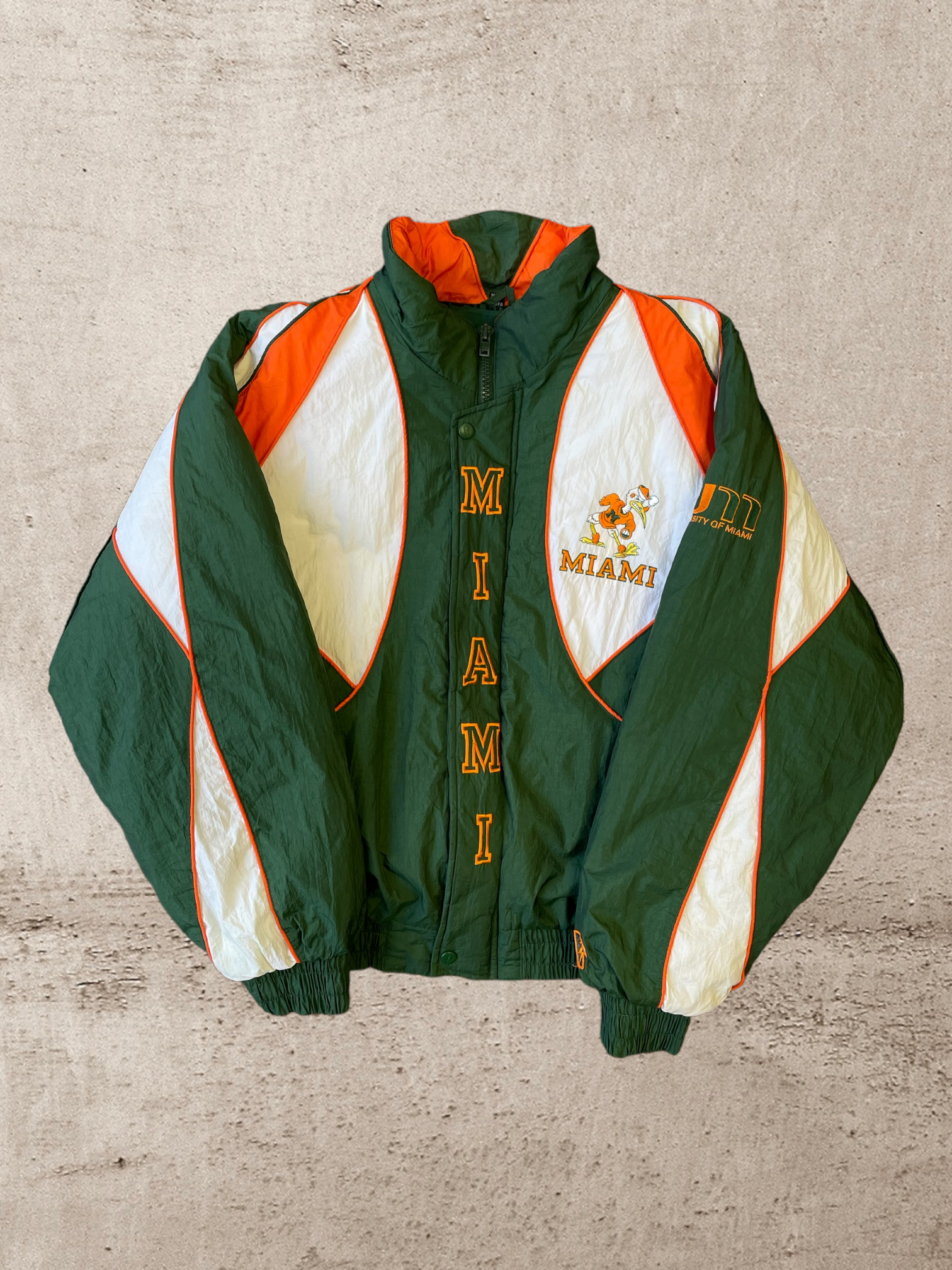 90s University of Miami ProPlayer Puffer Jacket - Large/X-Large