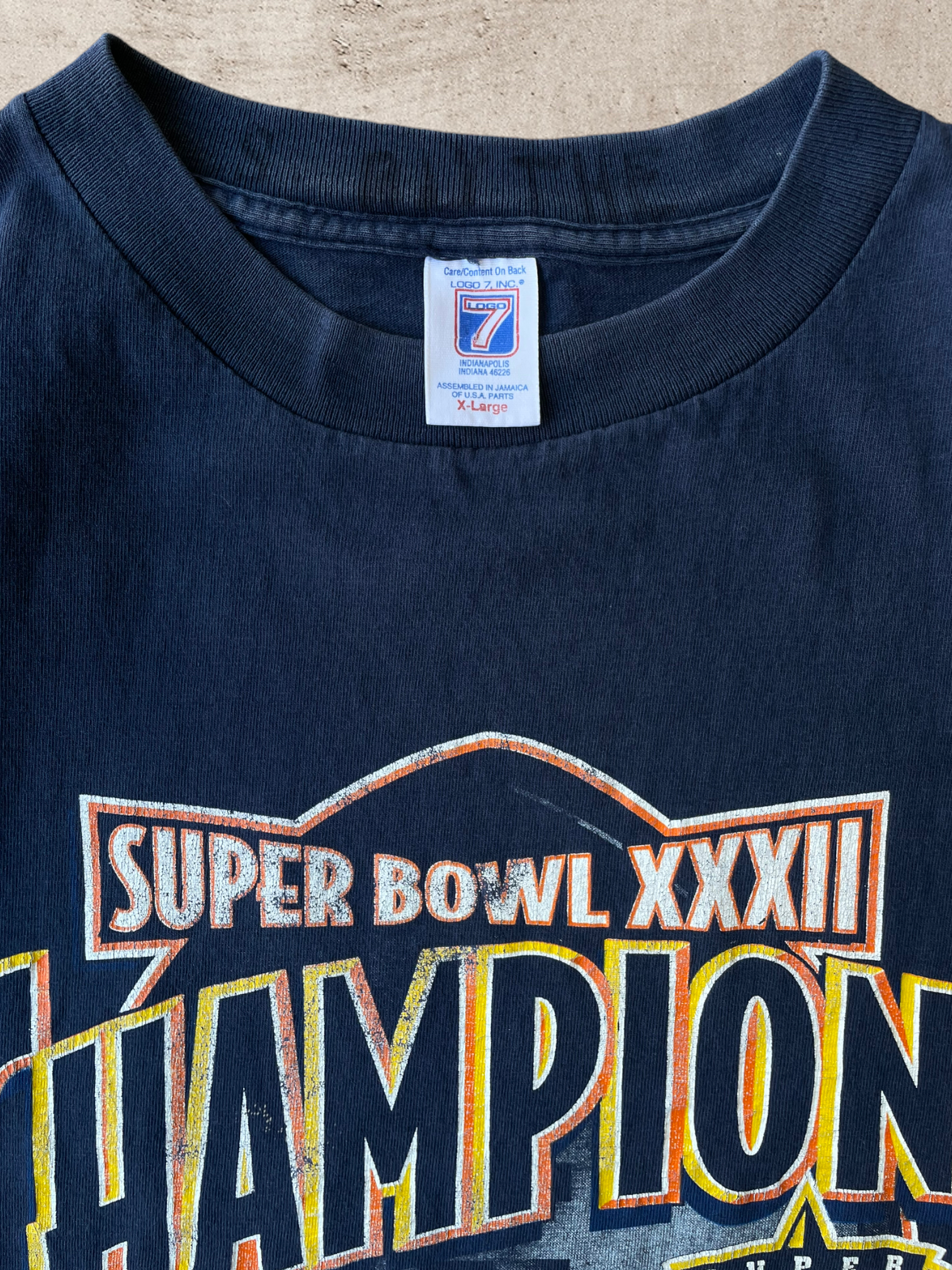 1998 Denver Broncos Super Bowl Championship T-Shirt - XL