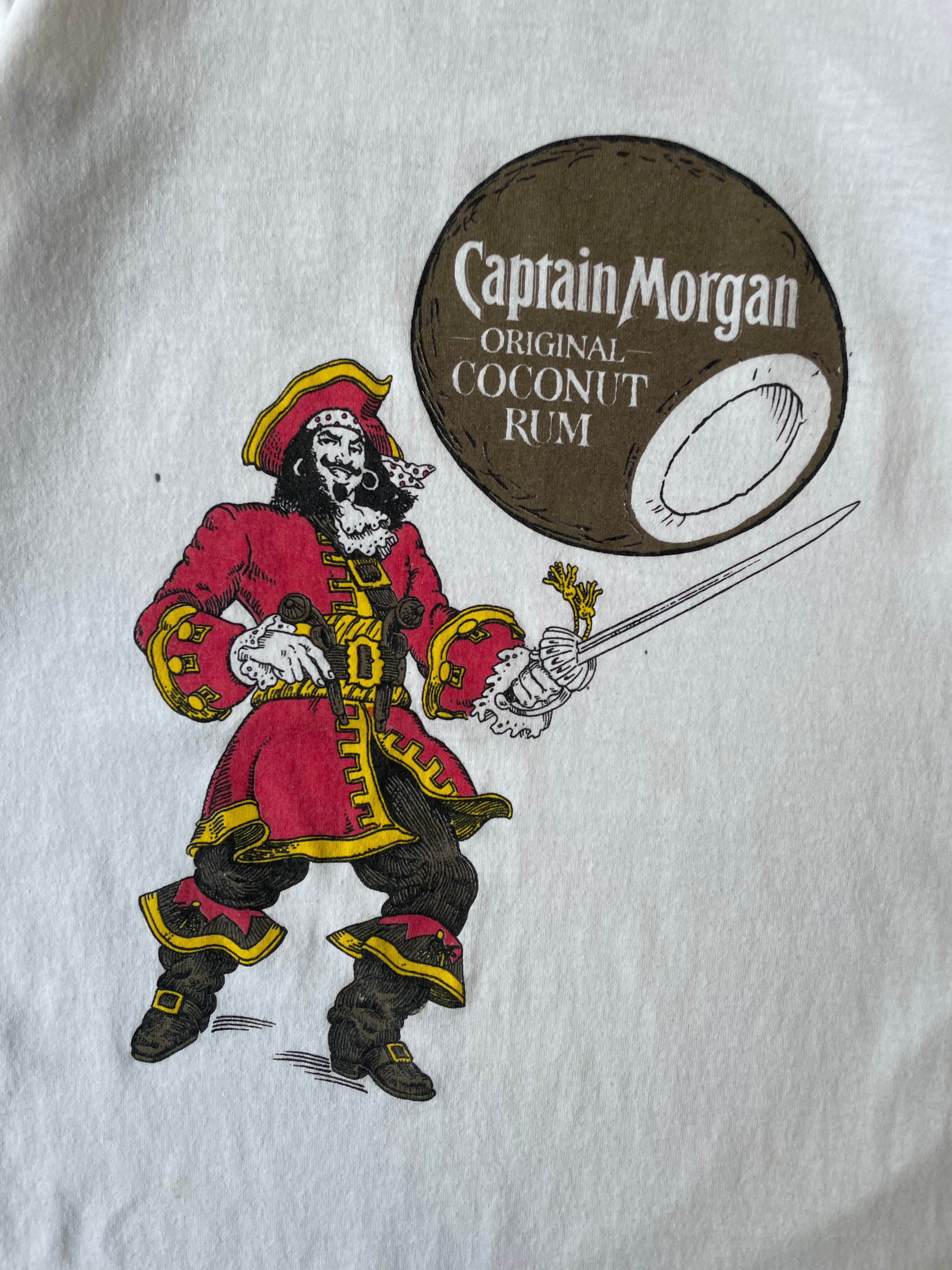 90s Captain Morgan Rum T-Shirt - Large