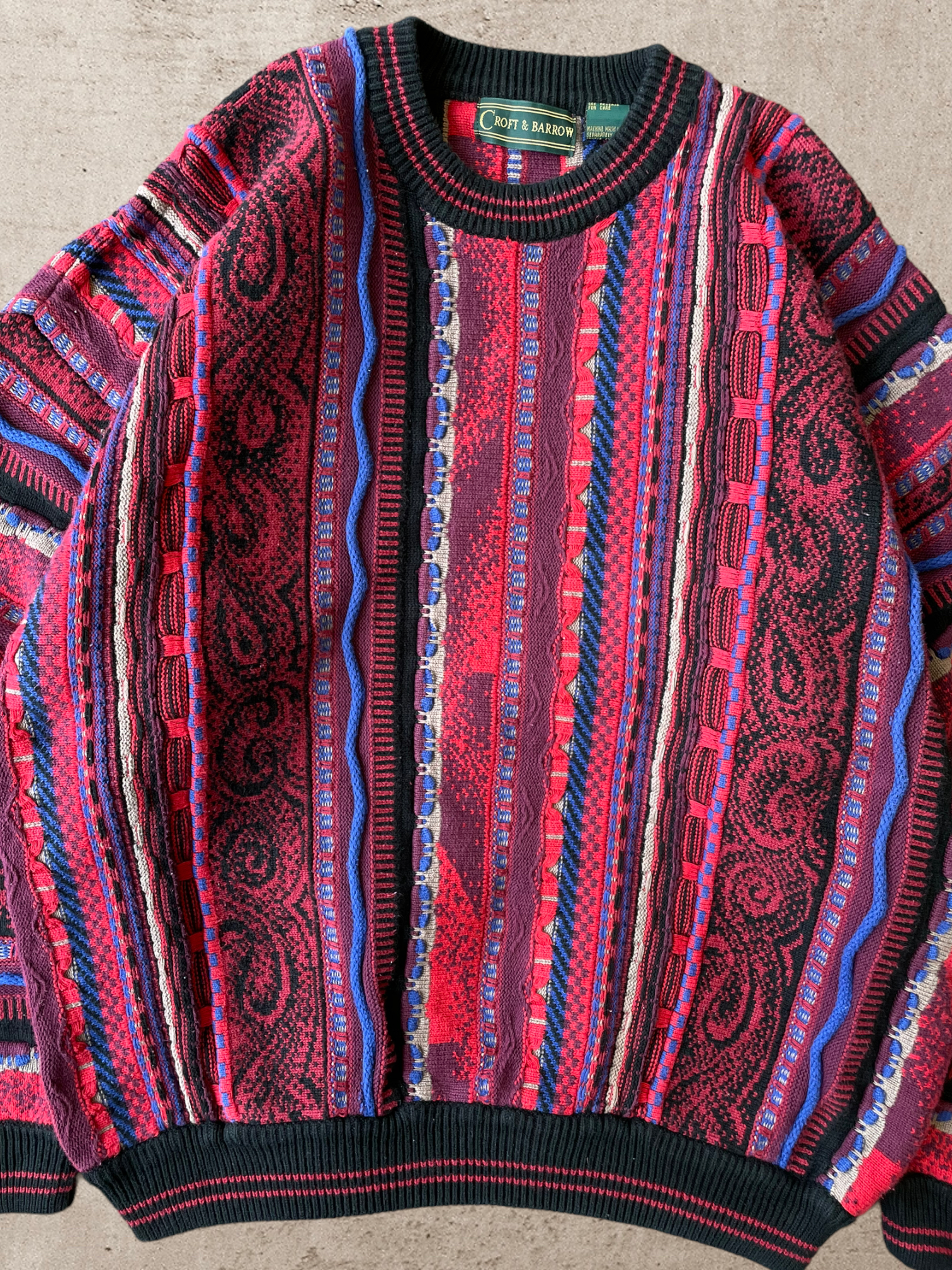 90s Multicolor Knit Sweater - X-Large