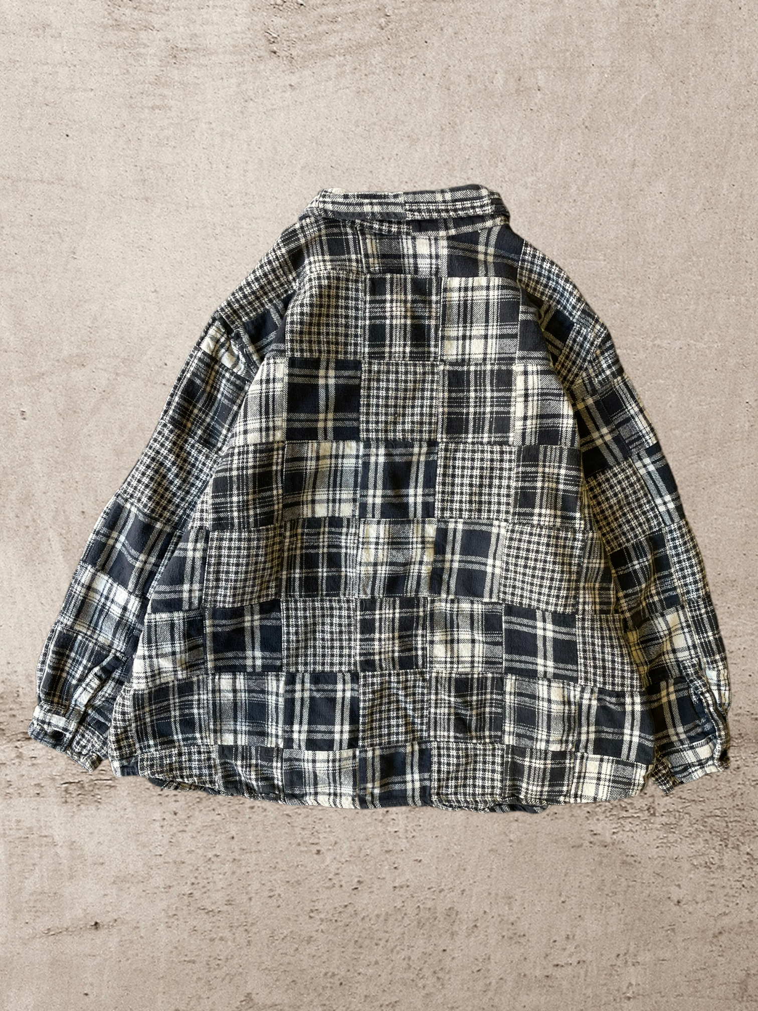 90s Patchwork Cut n Sew Flannel - X-Large