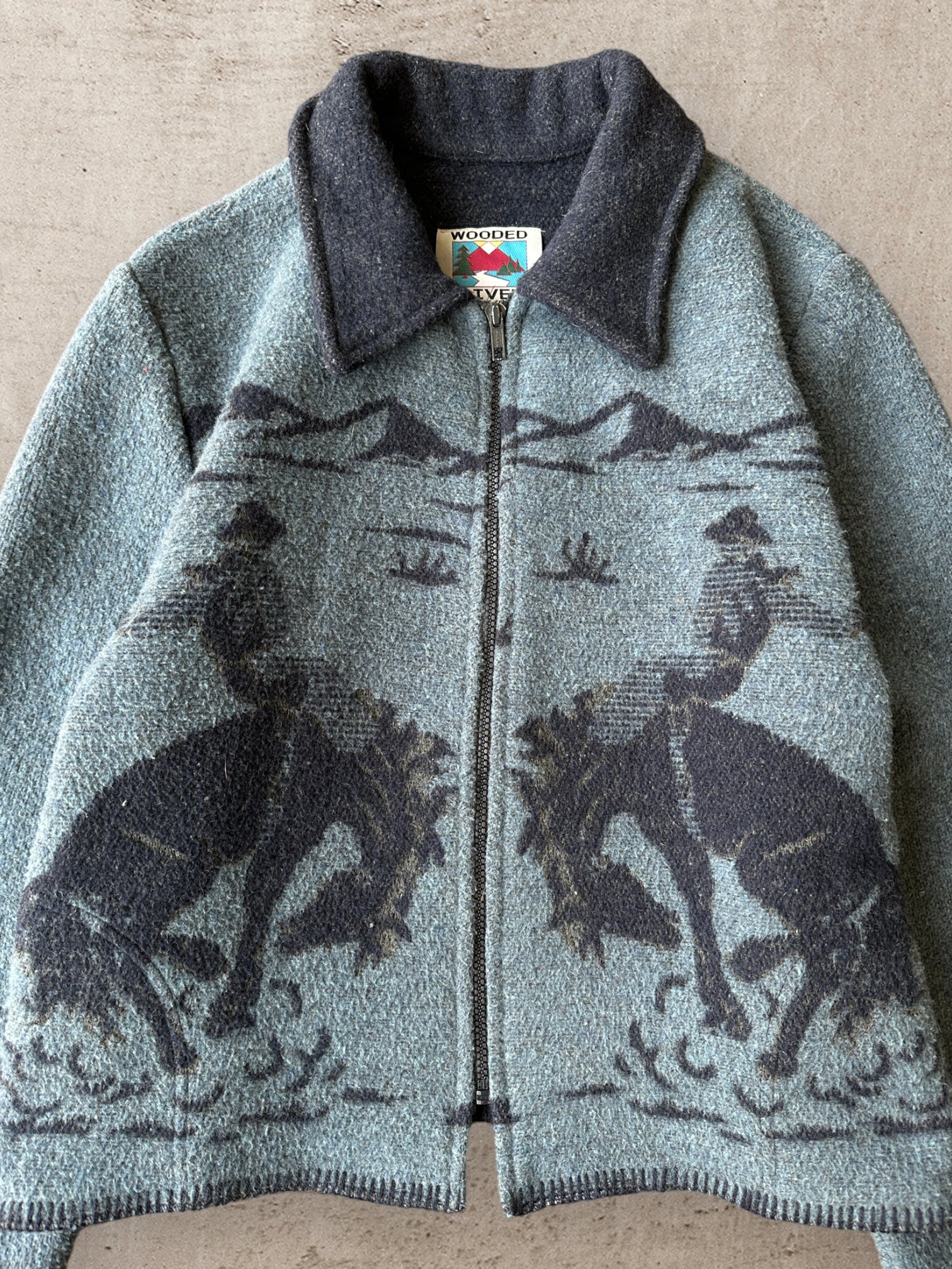 90s Western Wool Blend Jacket - Medium