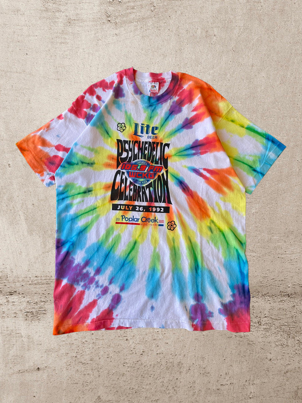 1992 Psychedelic Celebration Miller Light T-Shirt - XL