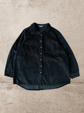 Load image into Gallery viewer, Vintage Black Corduroy Button Up - Large
