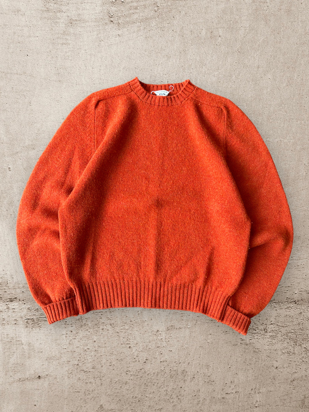 Vintage Orange Knit Sweater - Large