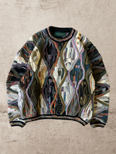 Load image into Gallery viewer, 90s Tundra Multicolor Intricate Knit Sweater - Large
