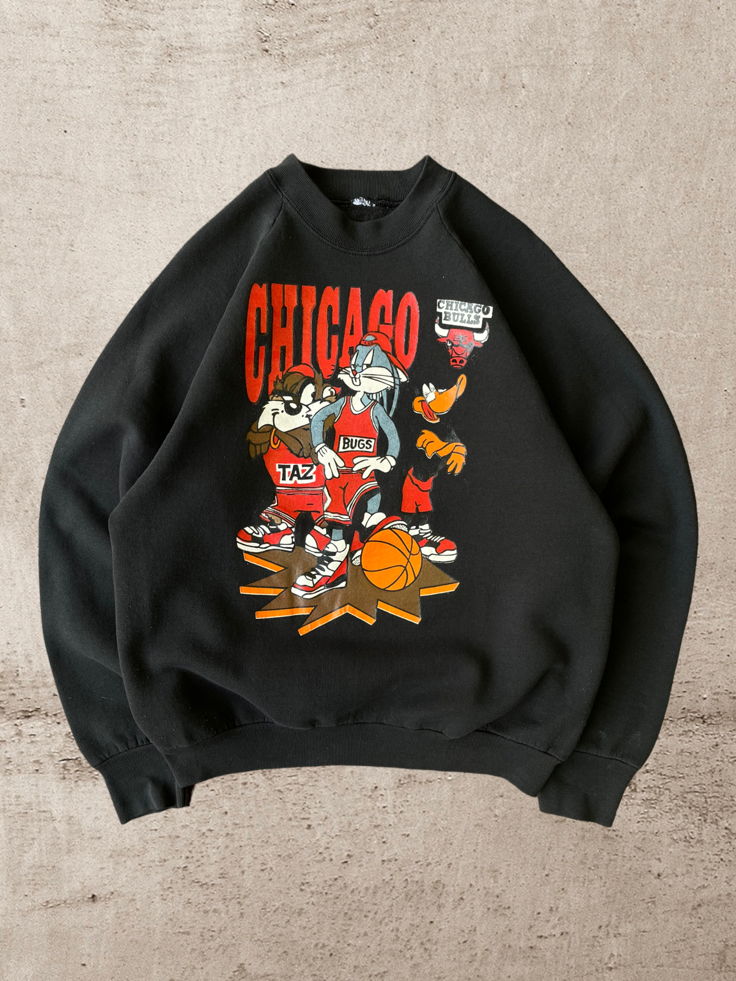 90s Chicago Bulls Looney Tunes Crewneck - Medium