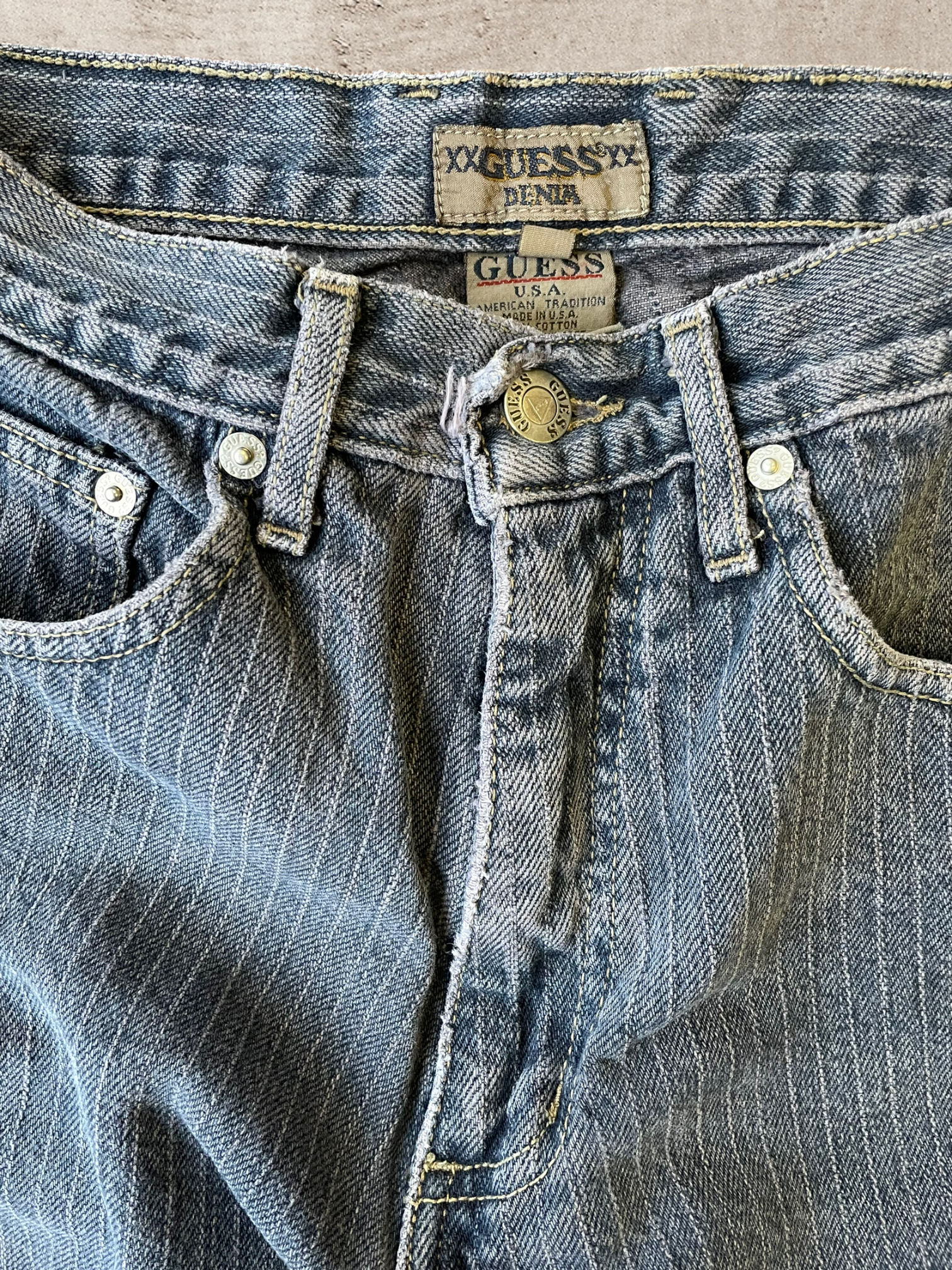 90s Guess Stripped Jeans - 27x26