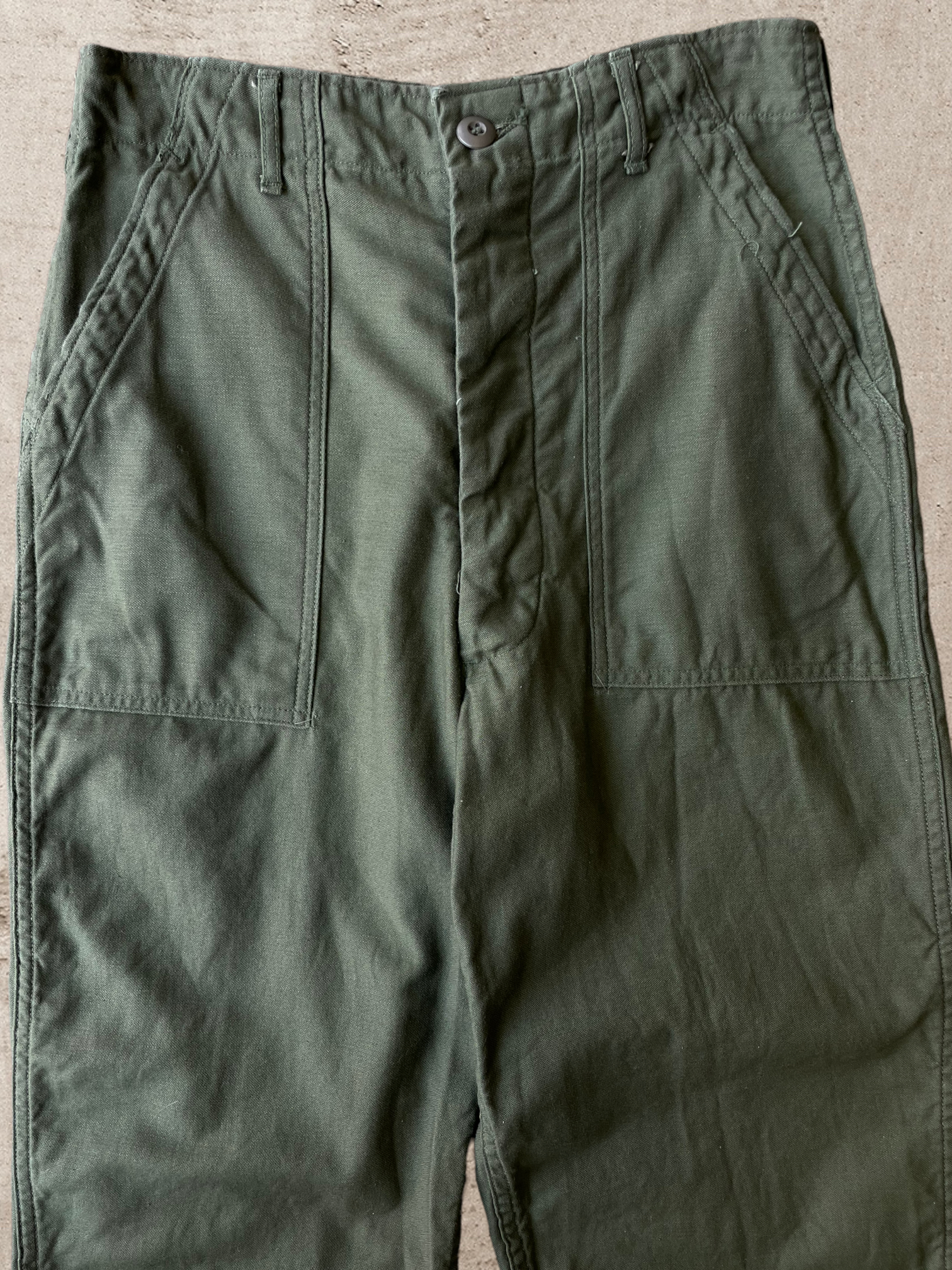 70s/80s Military OG 107 Fatigue Pants - 30x30