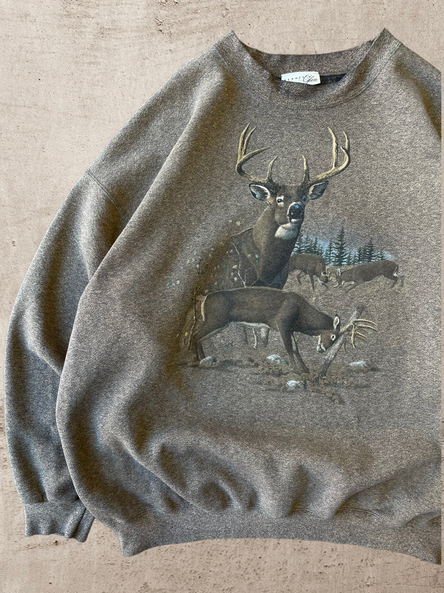 90s Nature Deer Crewneck - XL