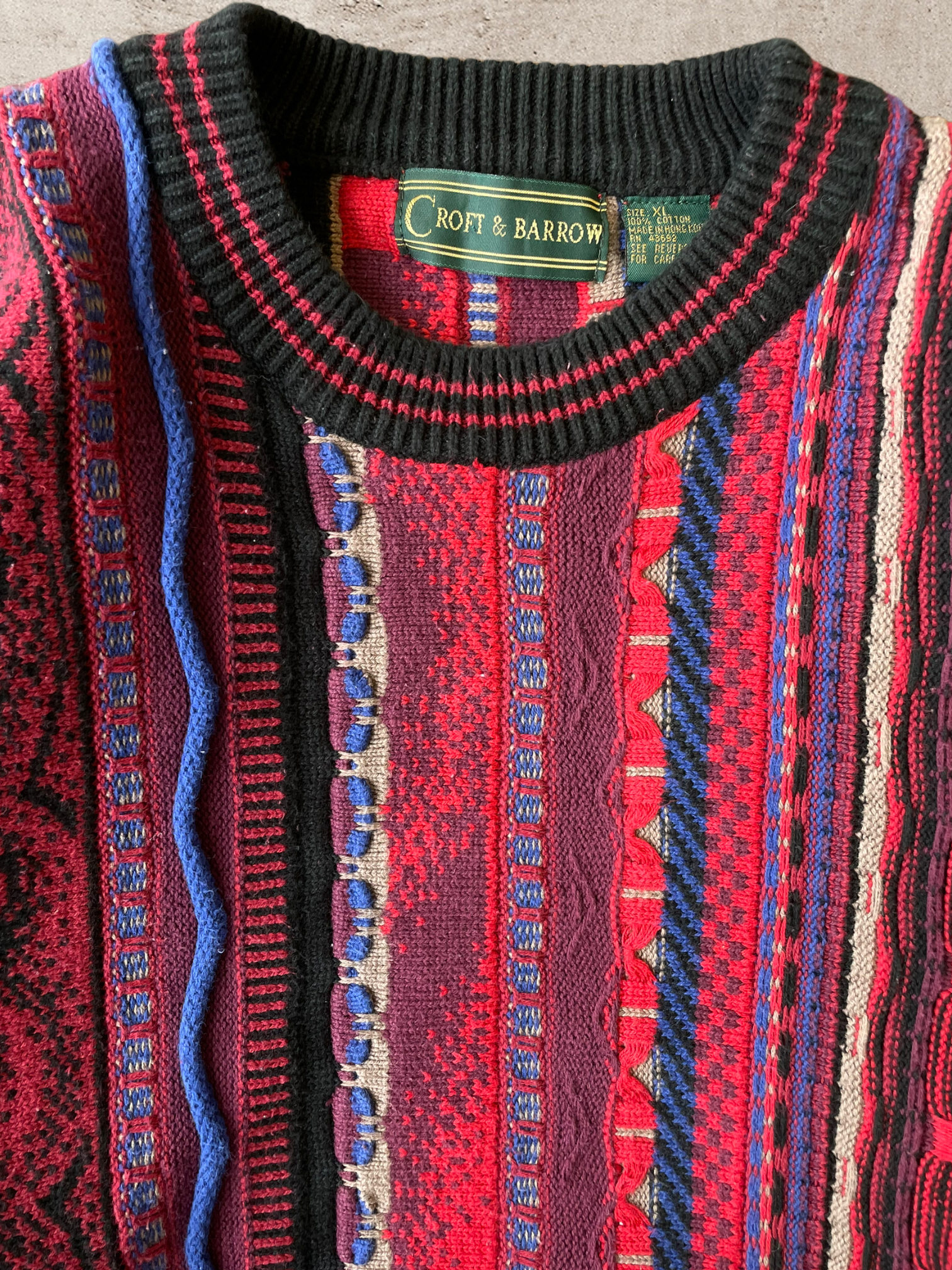 90 年代 マルチカラー ニット セーター - XL