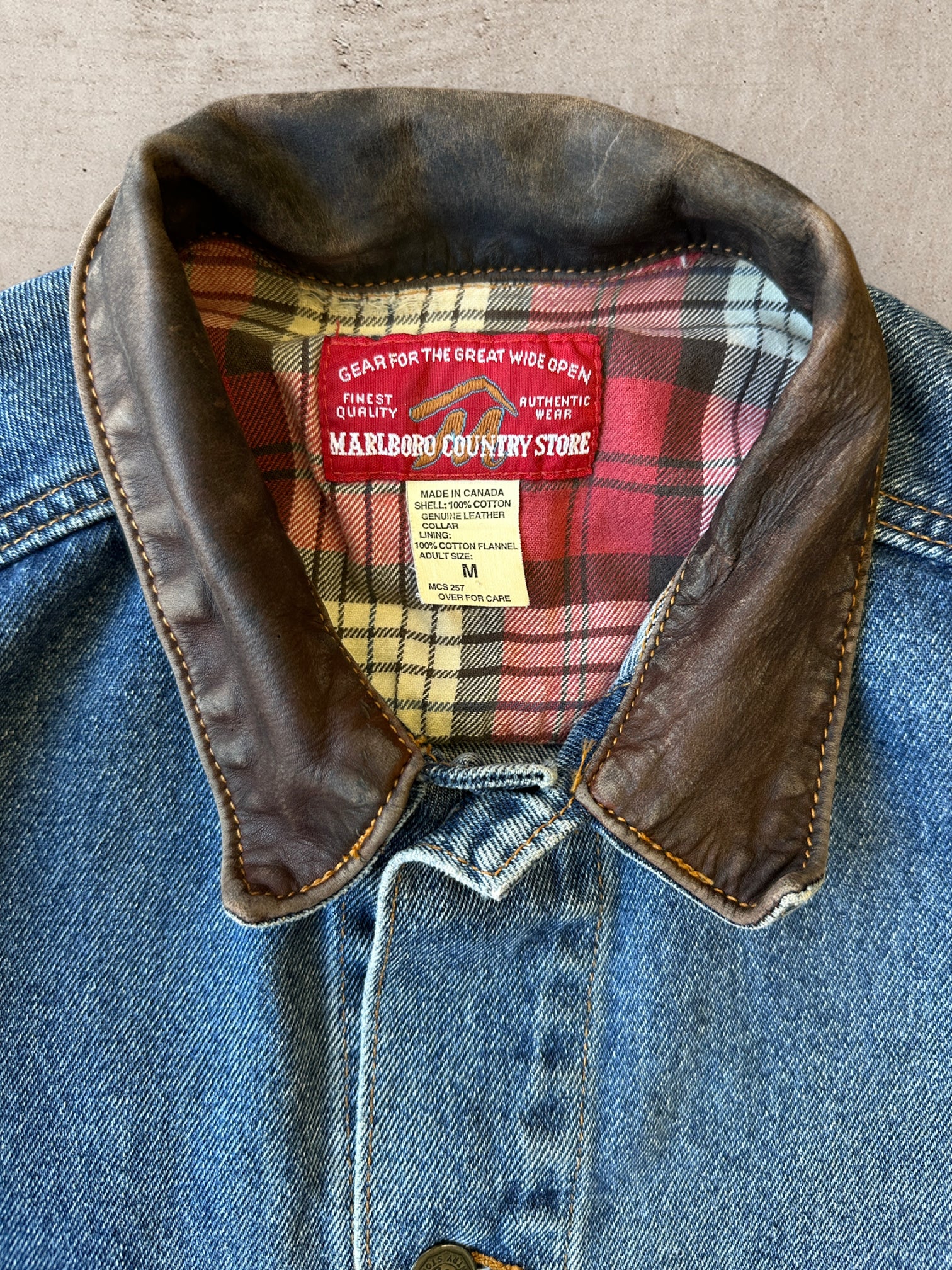90s Marlboro Cigarettes Denim Jacket - Large