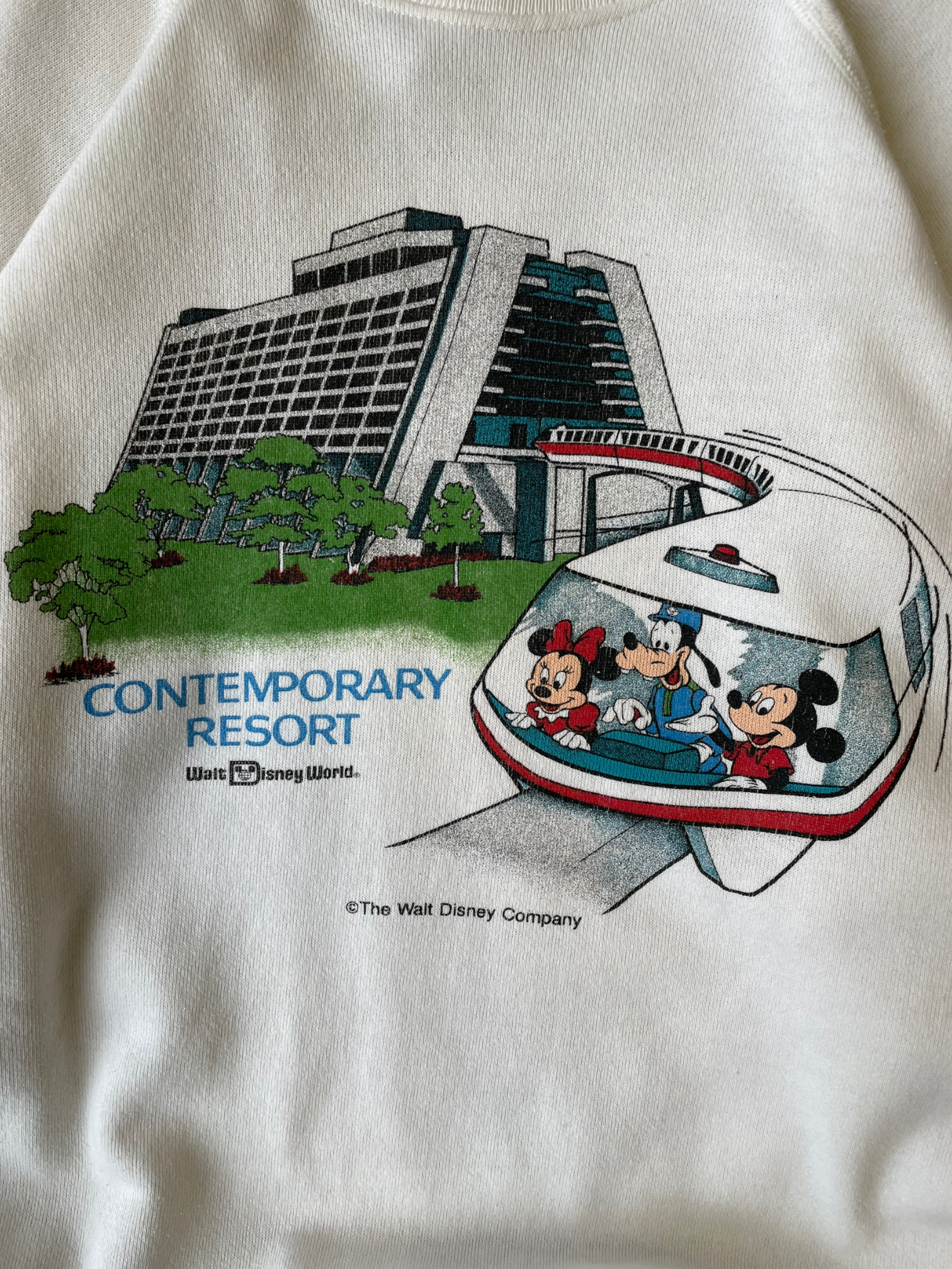 80s Walt Disney Contemporary Resort Crewneck - X-Large