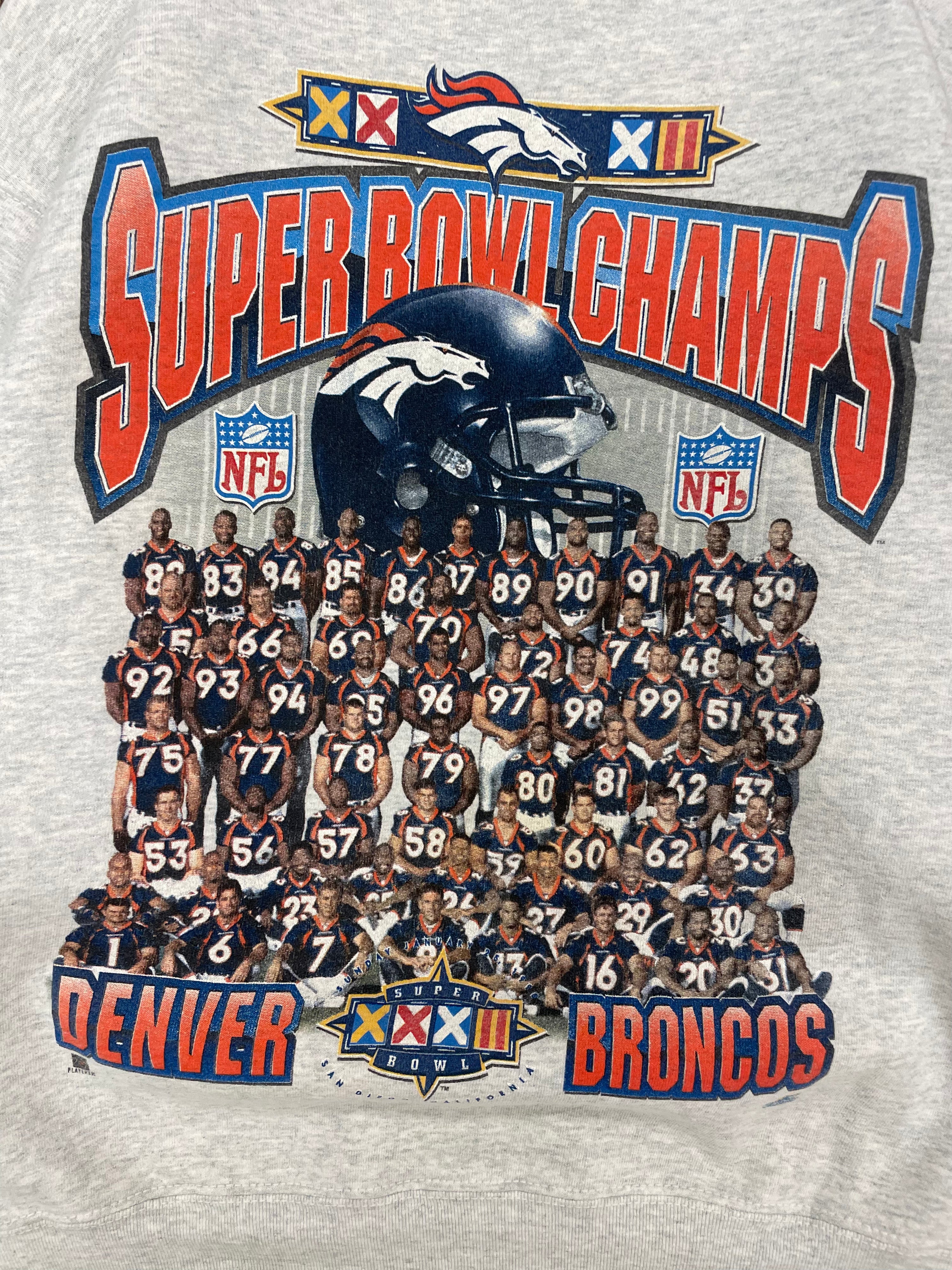 1998 Denver Broncos Super Bowl Championship Crewneck - Large