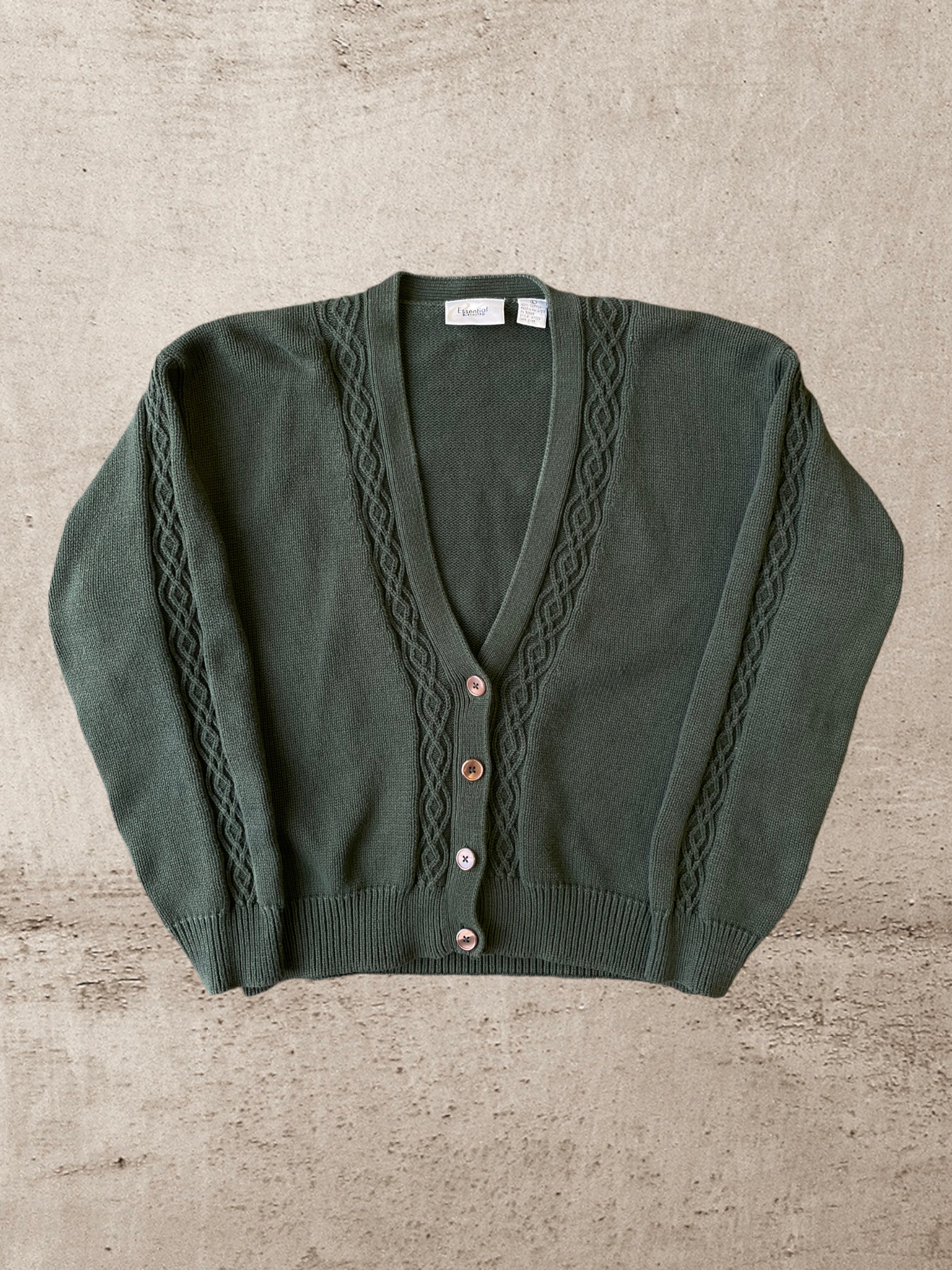 Vintage Green Cardigan - Medium