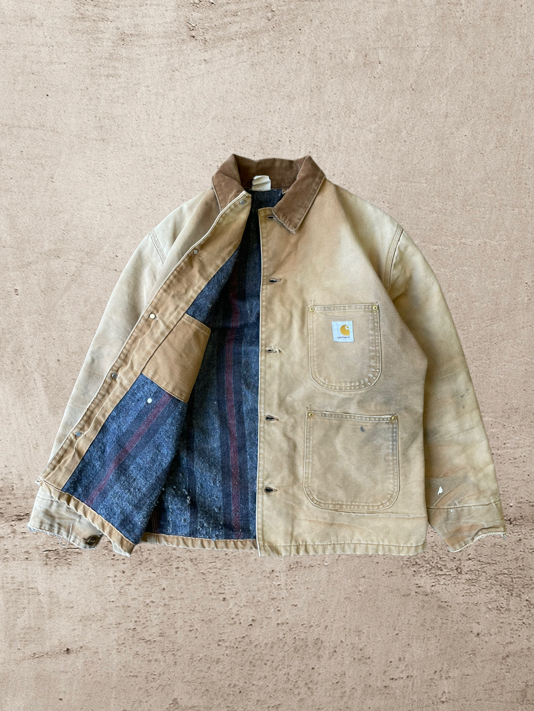 80s Carhartt Blanket Lined Chore Jacket - Large