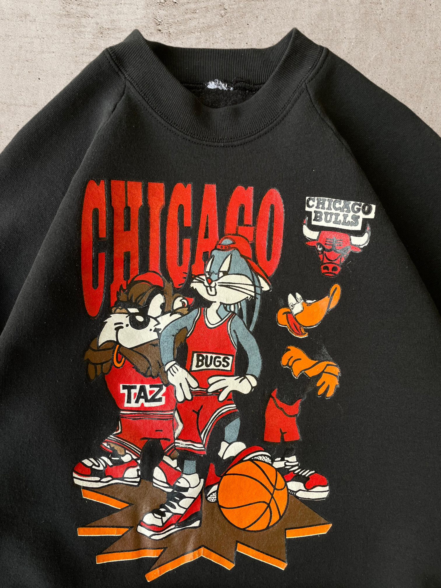 90s Chicago Bulls Looney Tunes Crewneck - Medium