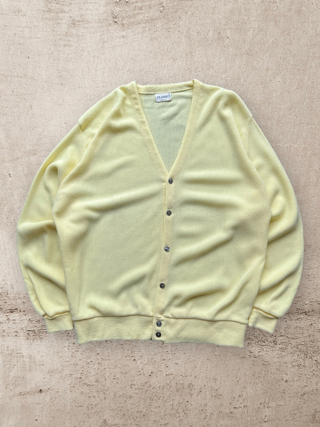 Vintage Yellow Knit Cardigan - XL