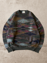 Load image into Gallery viewer, 90s Multicolor Knit Sweater - XL
