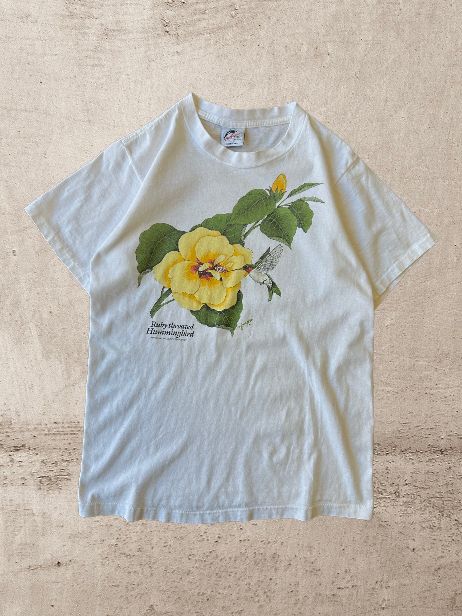 90s Humming Bird Nature T-Shirt - Small