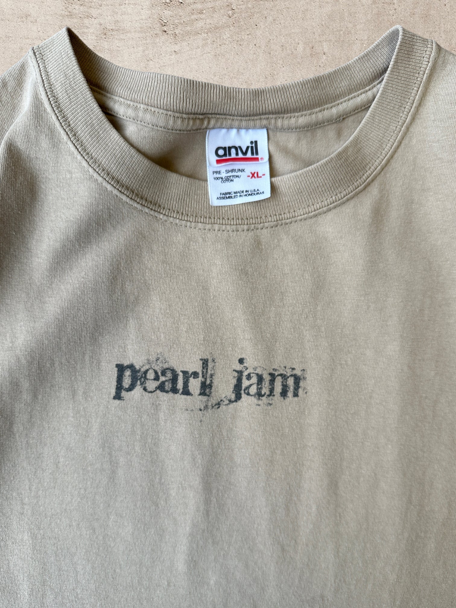 90s/00's Pearl Jam Set List Band T-Shirt - XL