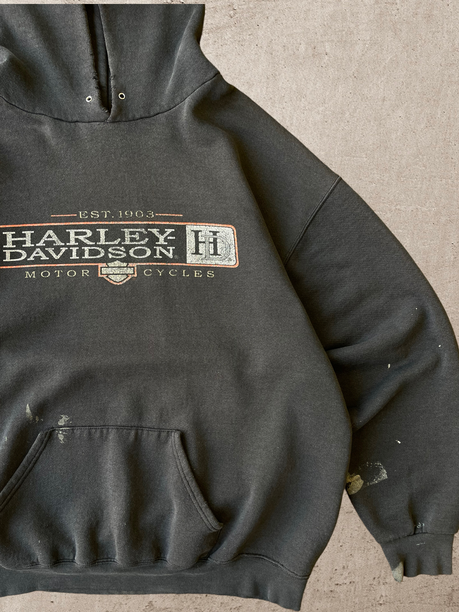 1997 Distressed Harley Davidson Sweatshirt - Large