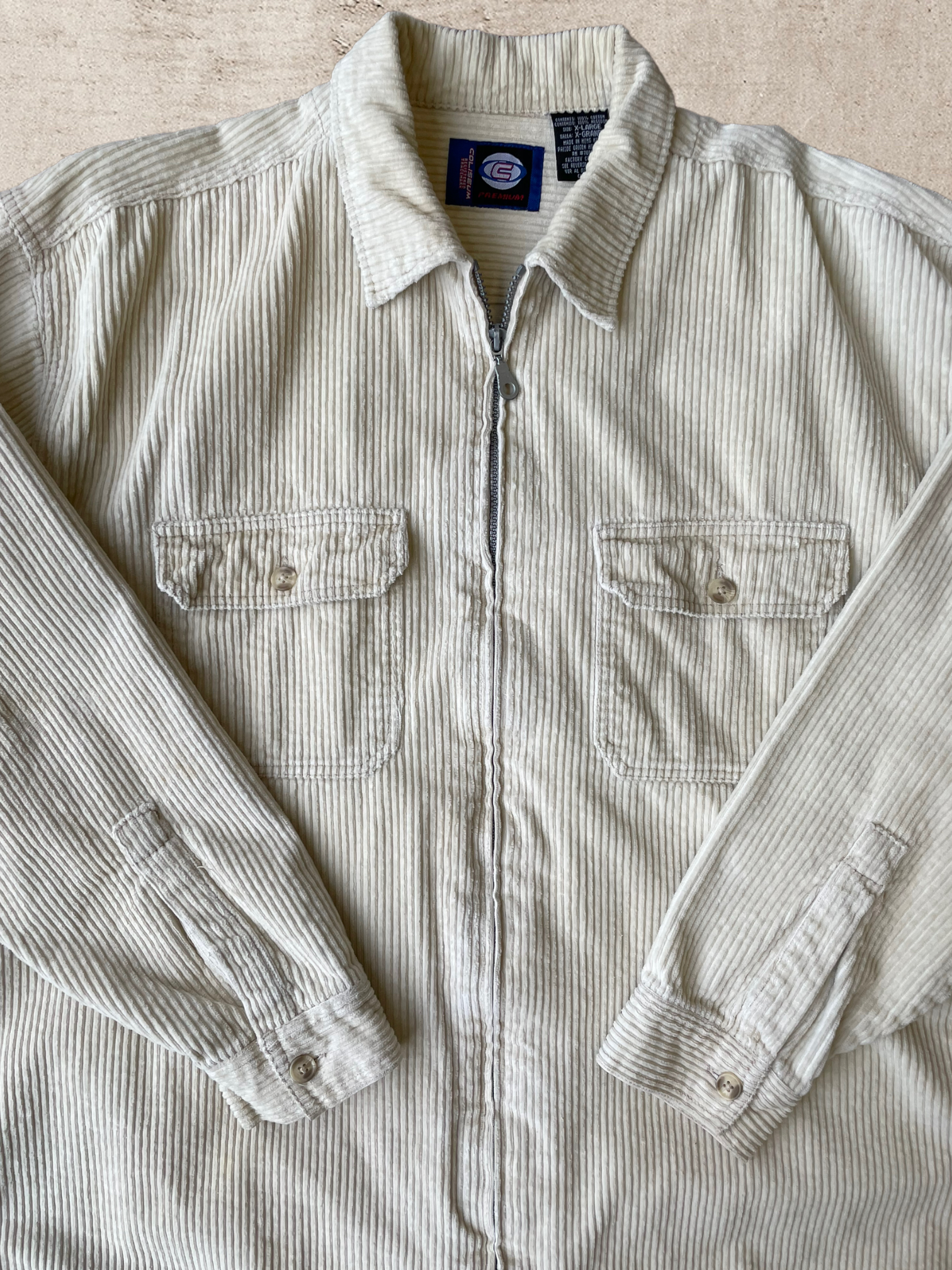 90s Corduroy Zip up Jacket - X-Large