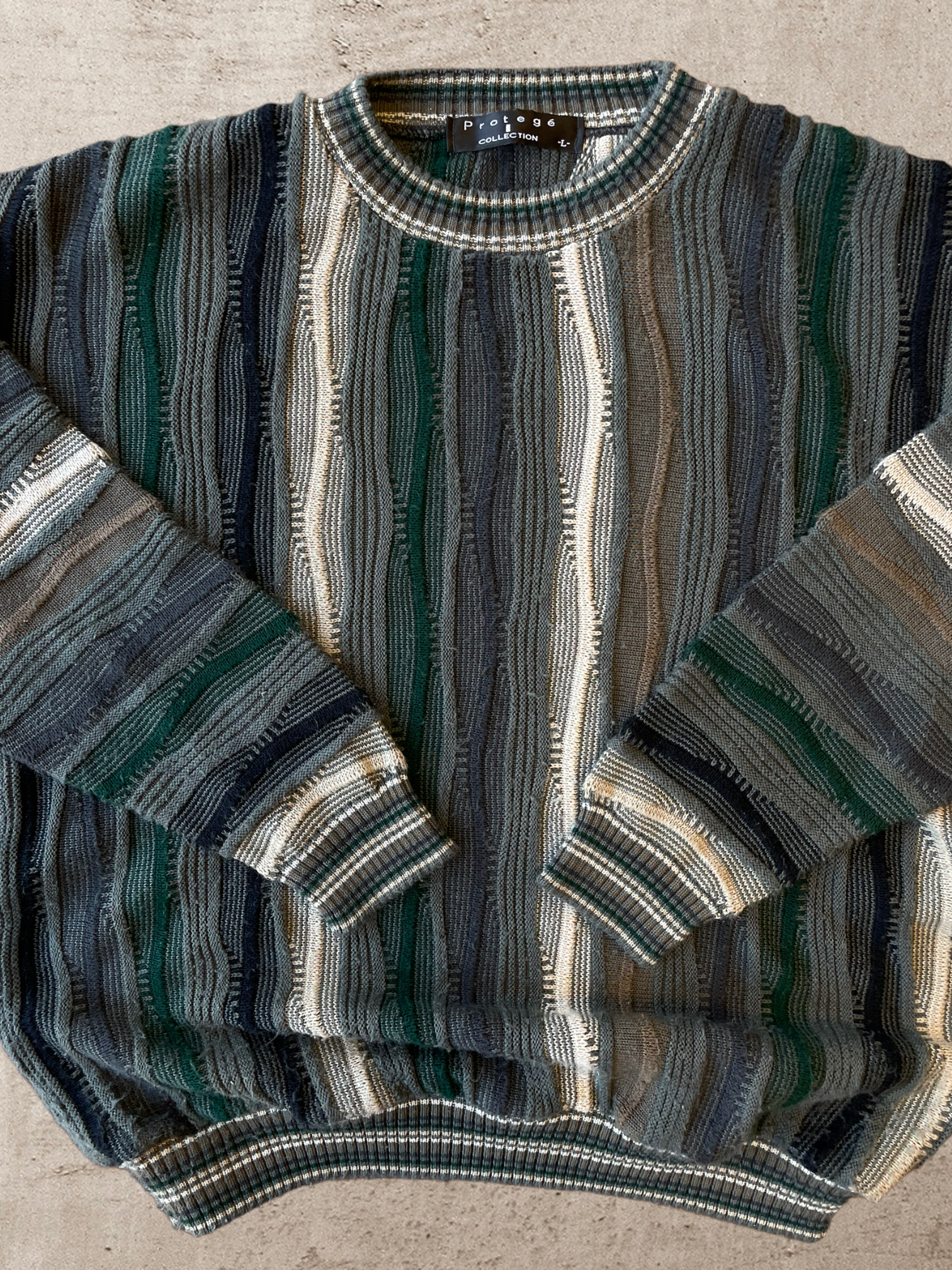 90s Multicolored Knit Protegé Sweater - Large