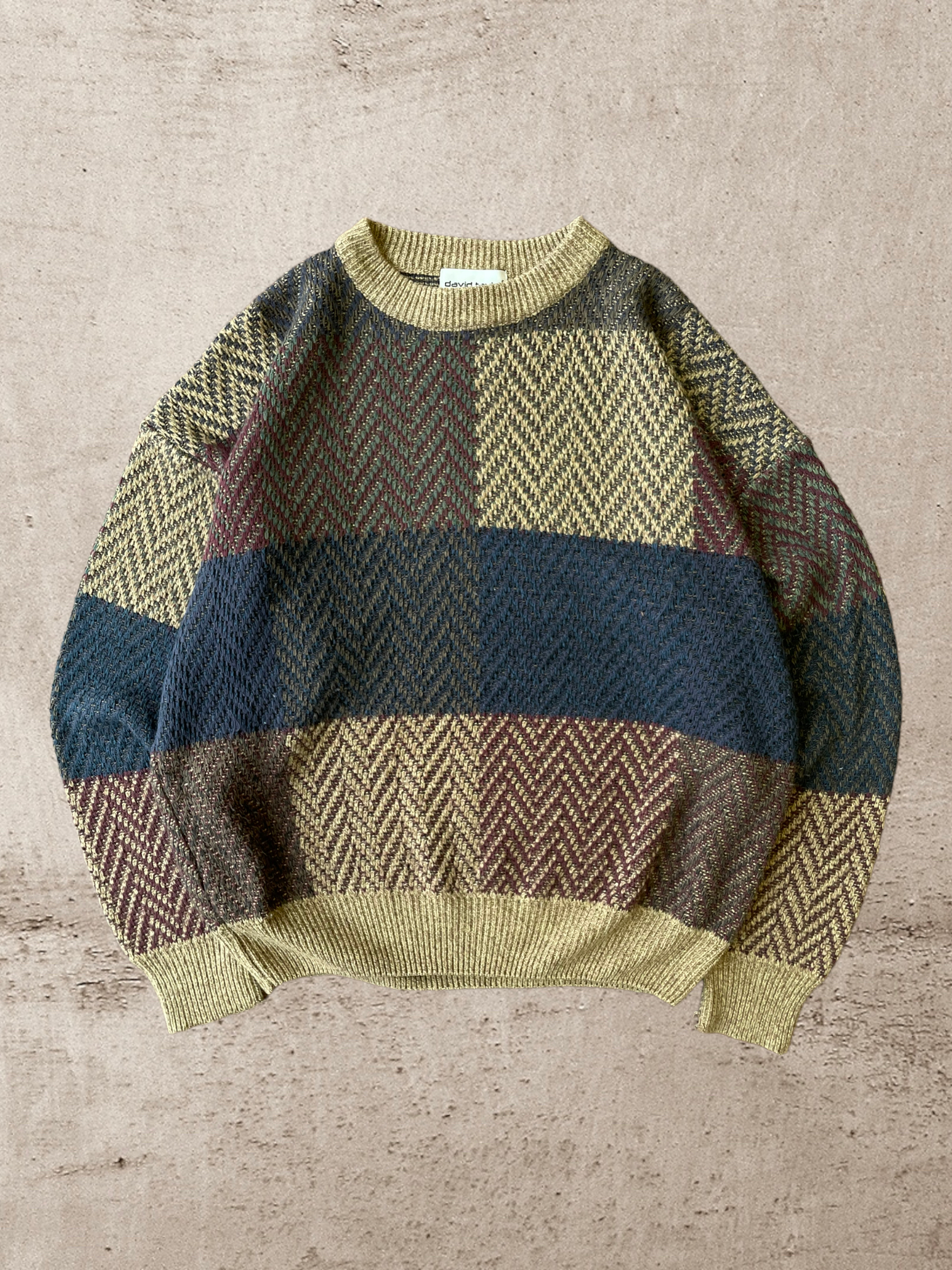 90 年代 マルチカラー ニット セーター - L