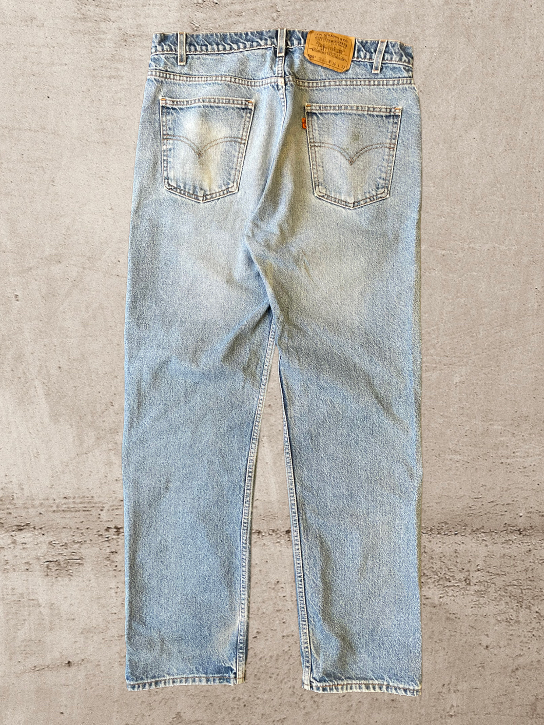 80s Levi 505 Light Wash Jeans - 35x30