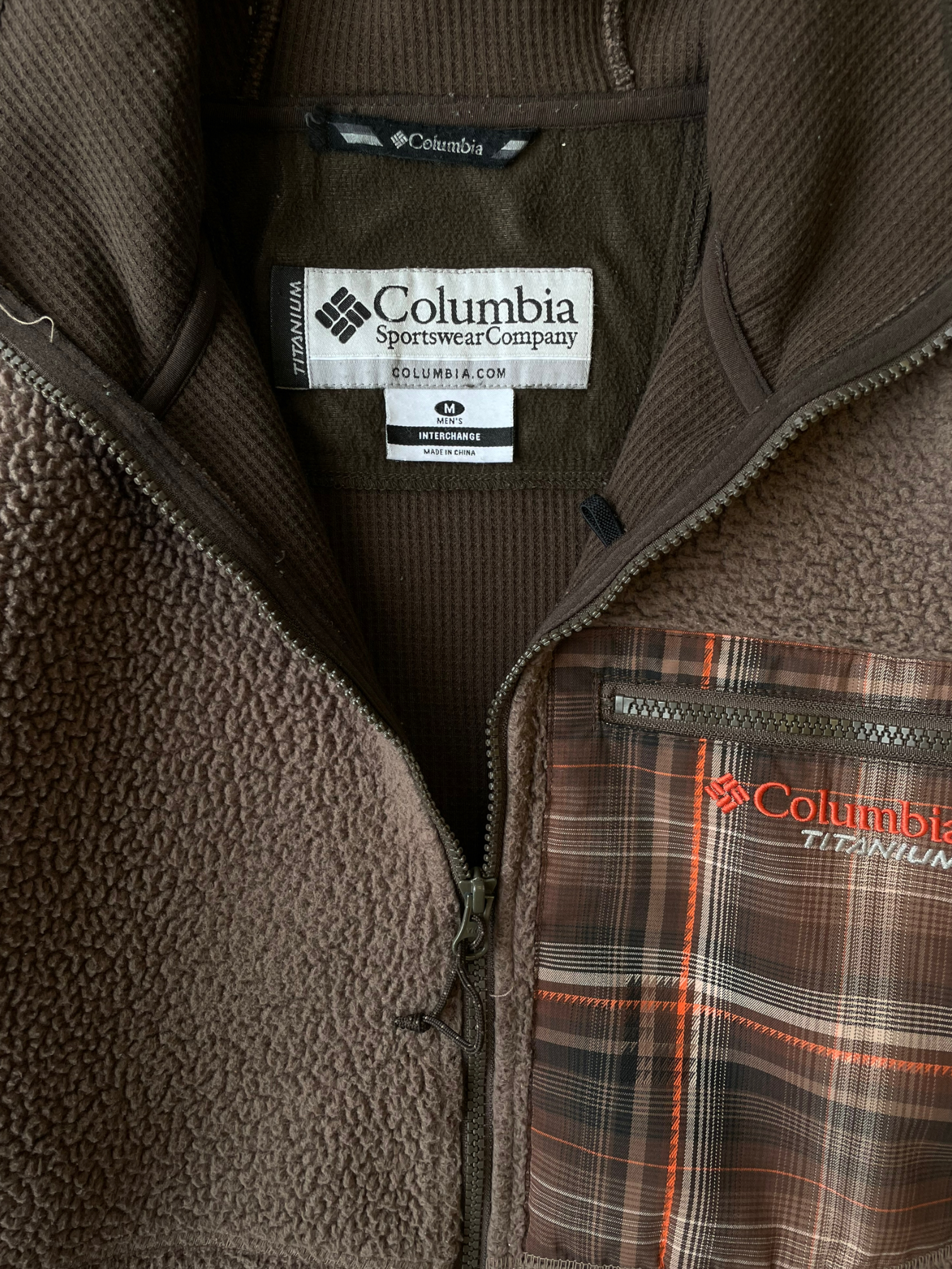 Columbia Brown Titanium Fleece Jacket - Medium