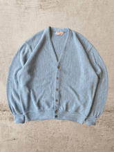 Load image into Gallery viewer, 80s Baby Blue Knit Cardigan - XL
