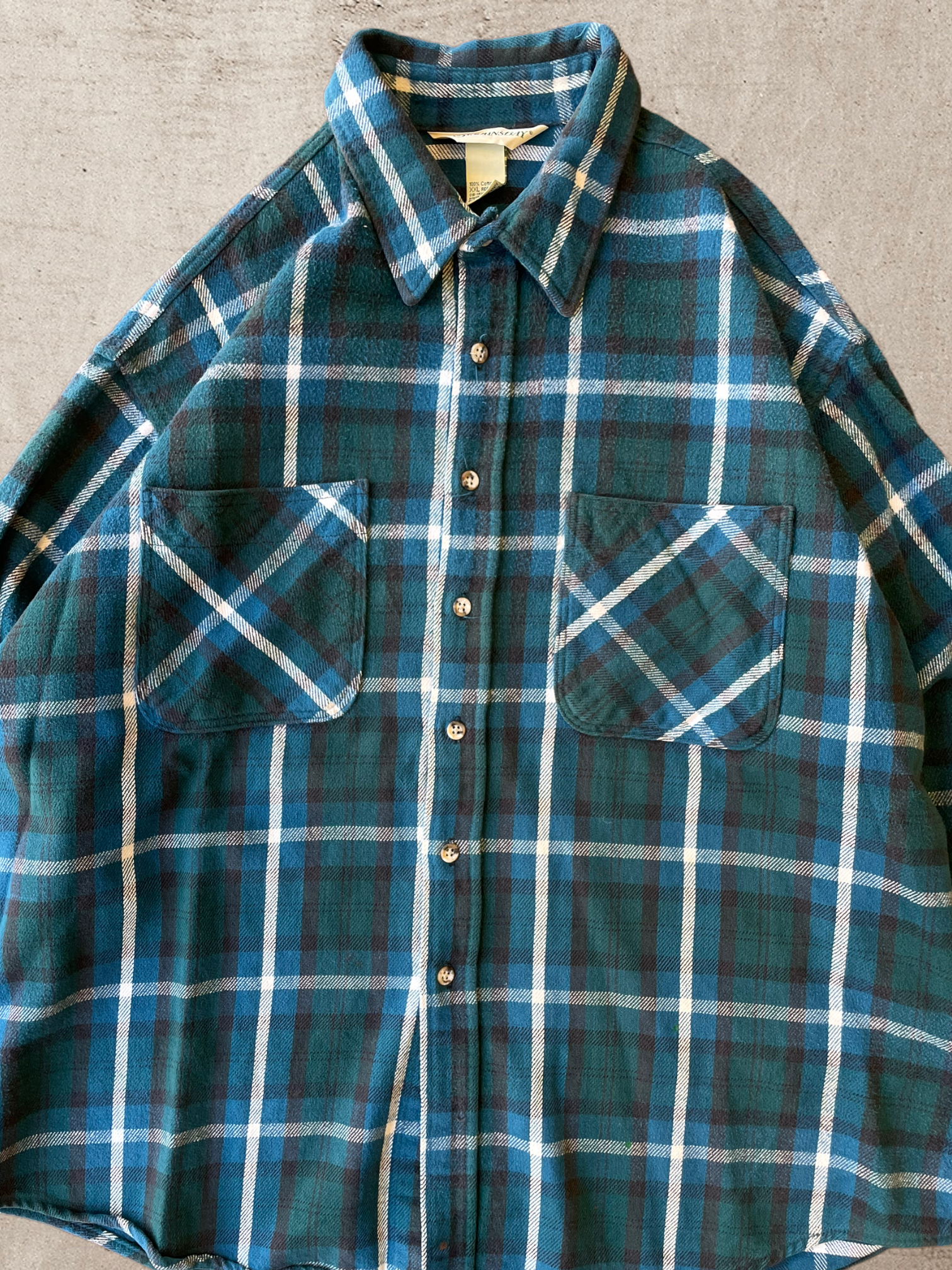 90s Plaid Flannel Button up - X-Large