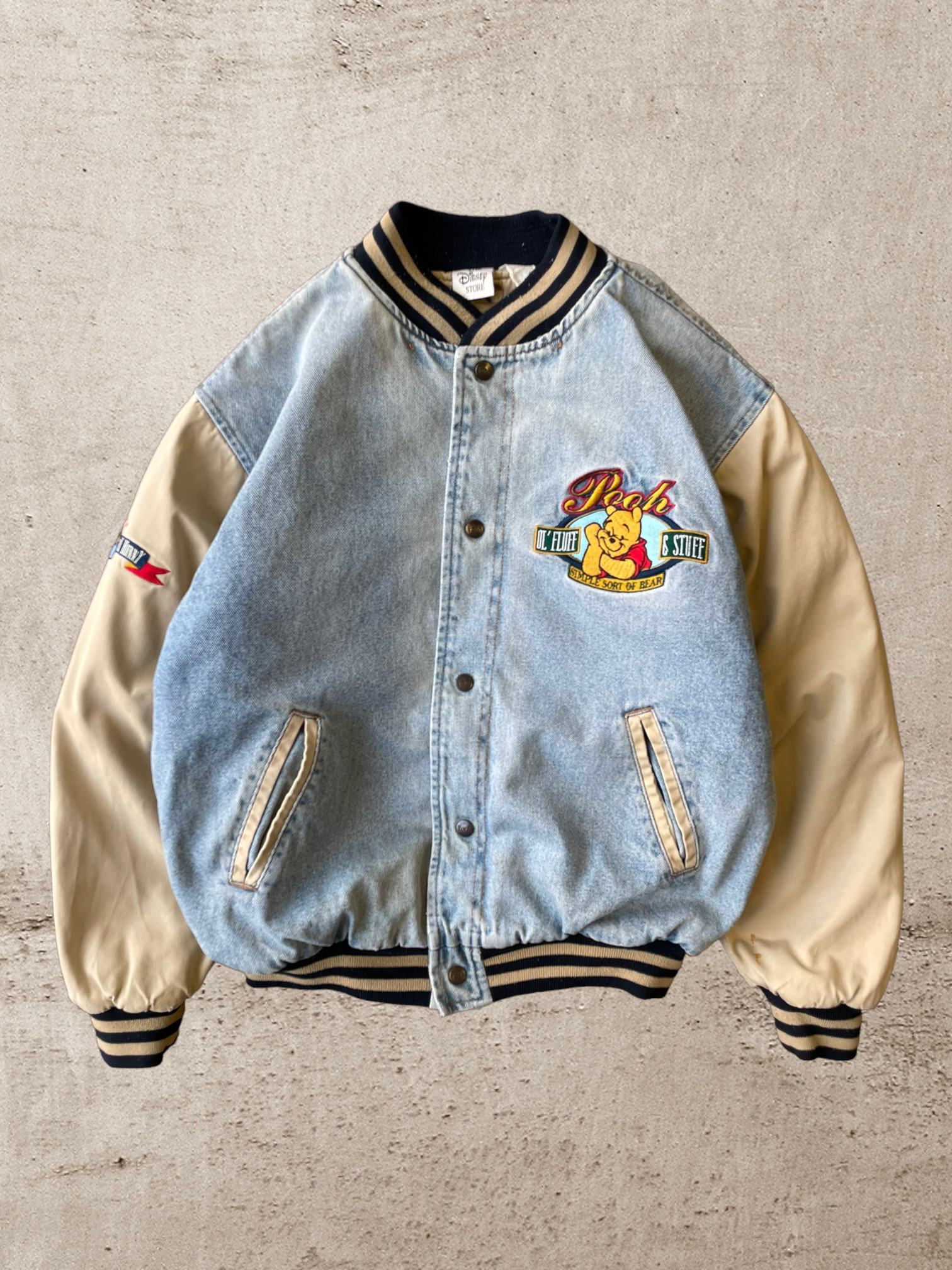 90s Disney Winnie the Pooh Varsity Jacket - Medium