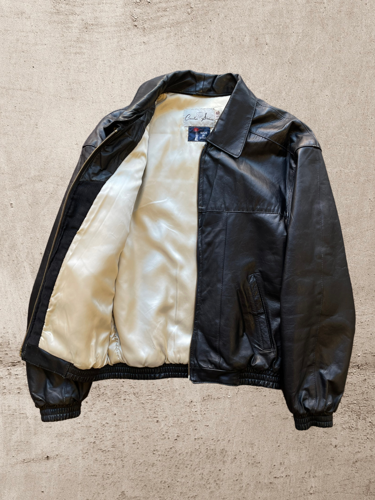 80s Count Sini Lambskin Leather Jacket - Large