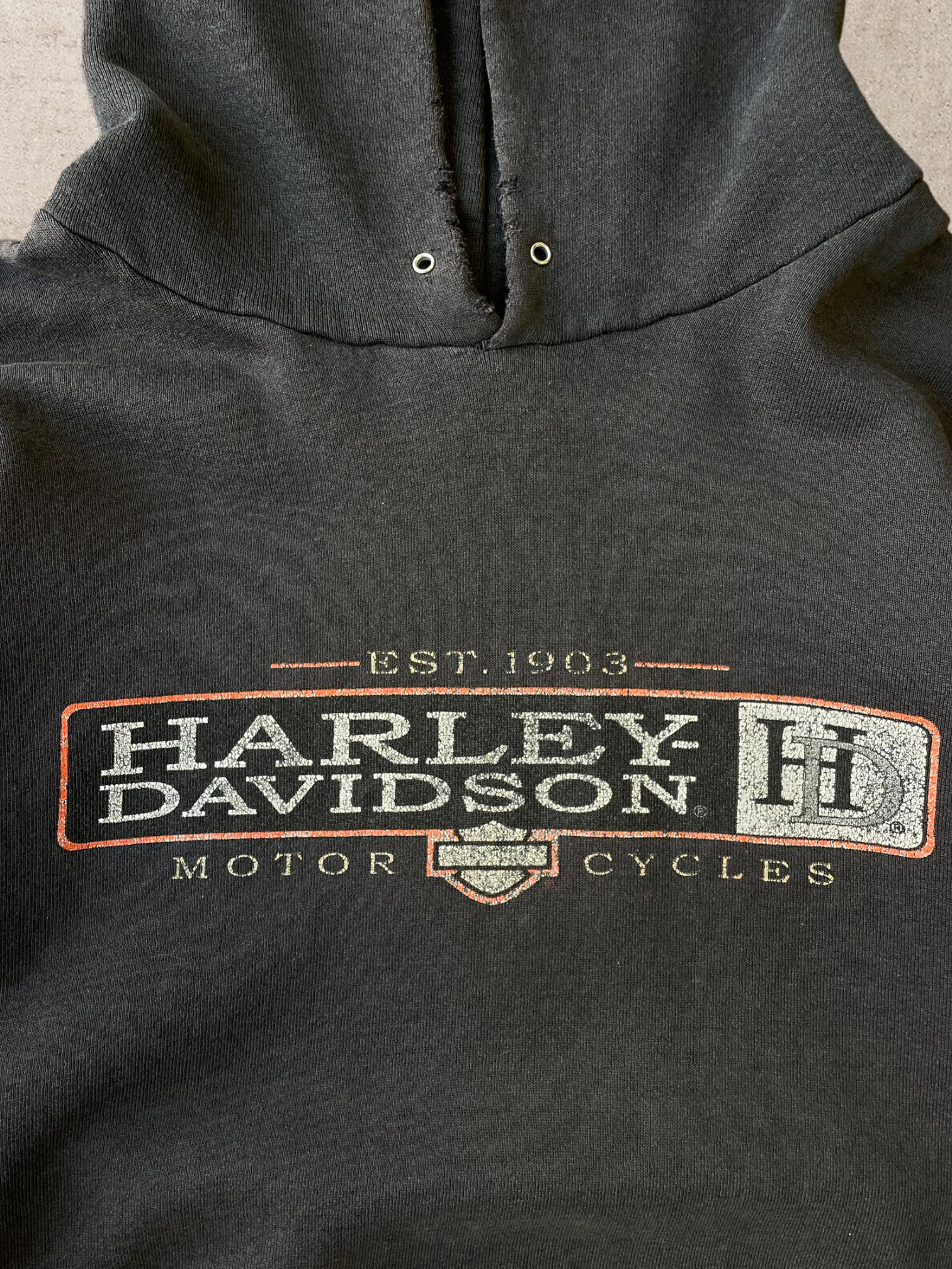 1997 Distressed Harley Davidson Sweatshirt - Large